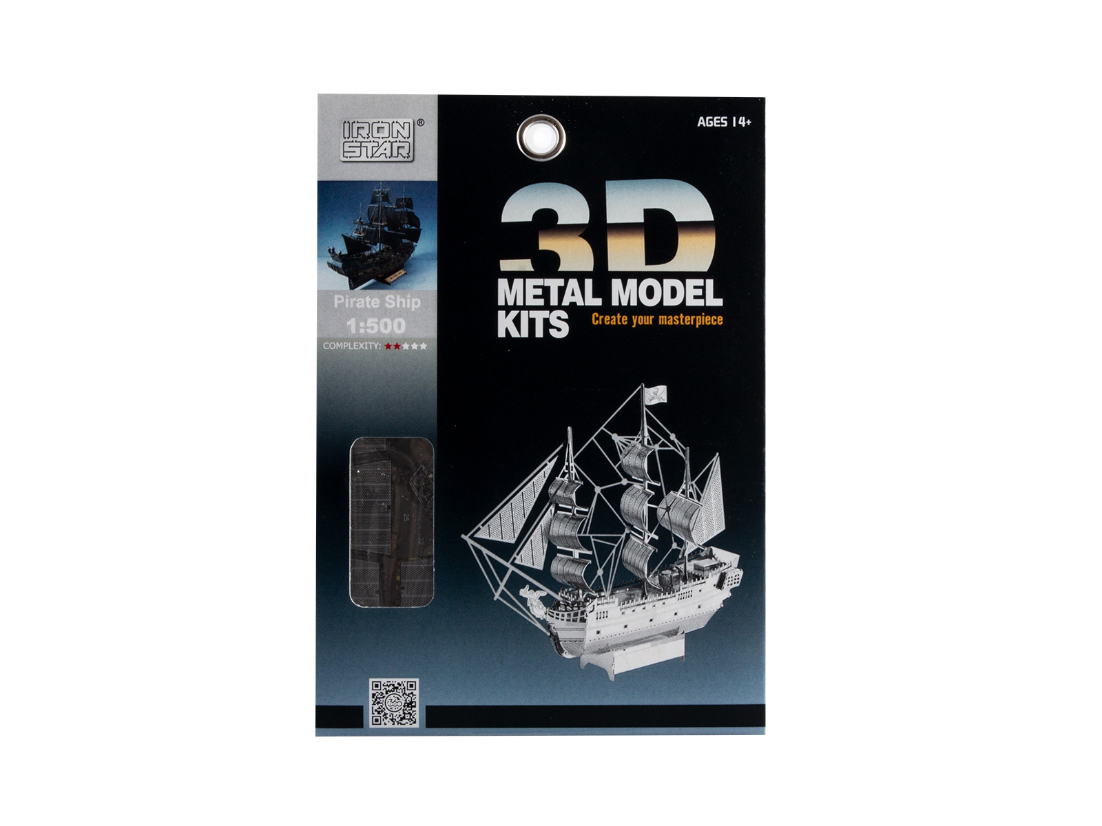 3D Metal Model Pirate Ship Sailing Ship