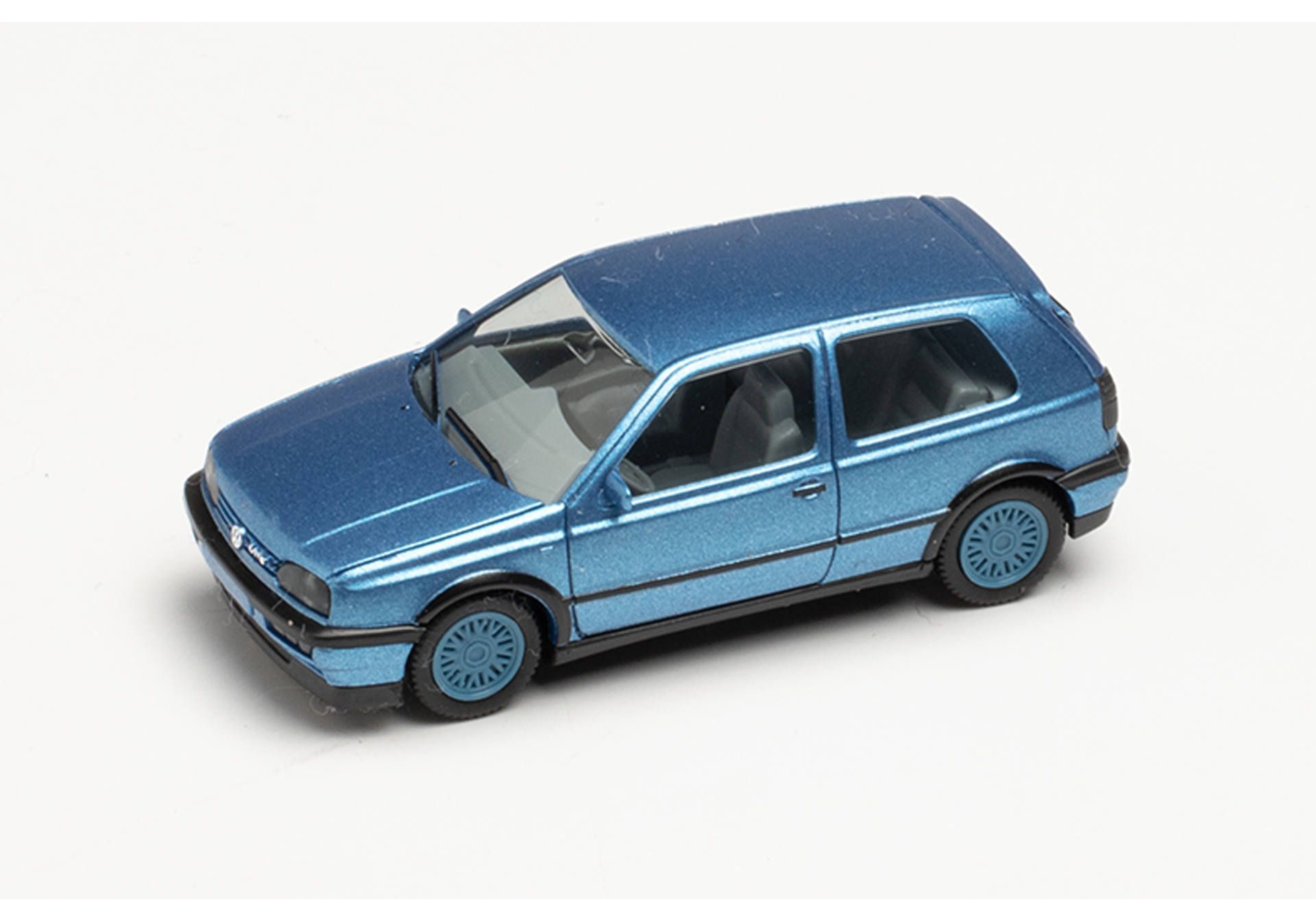 Herpa 034074 VW Golf 3 VR6 Blaumetallic Modellfahrzeug H0 1:87