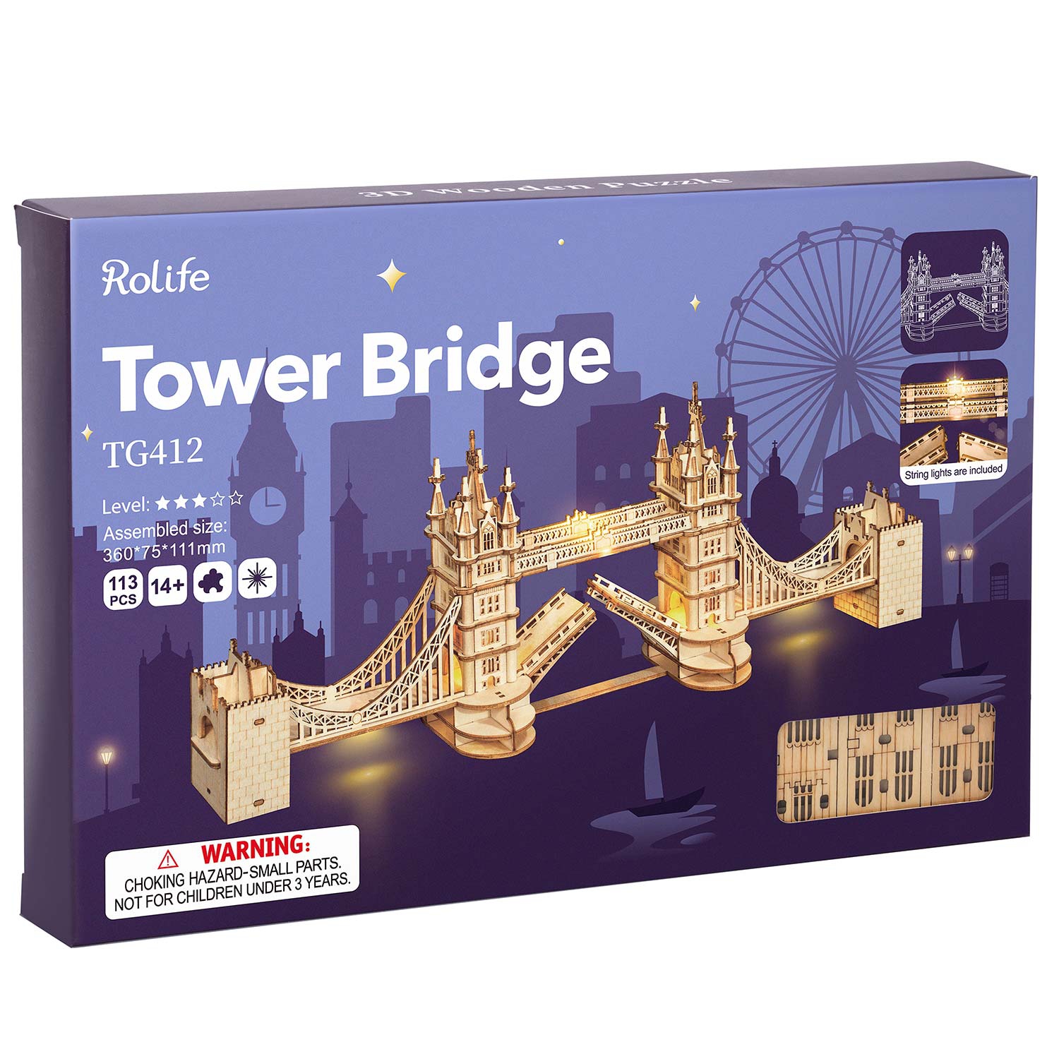 Holzbausatz Tower Bridge TG412 ROKR Robotime