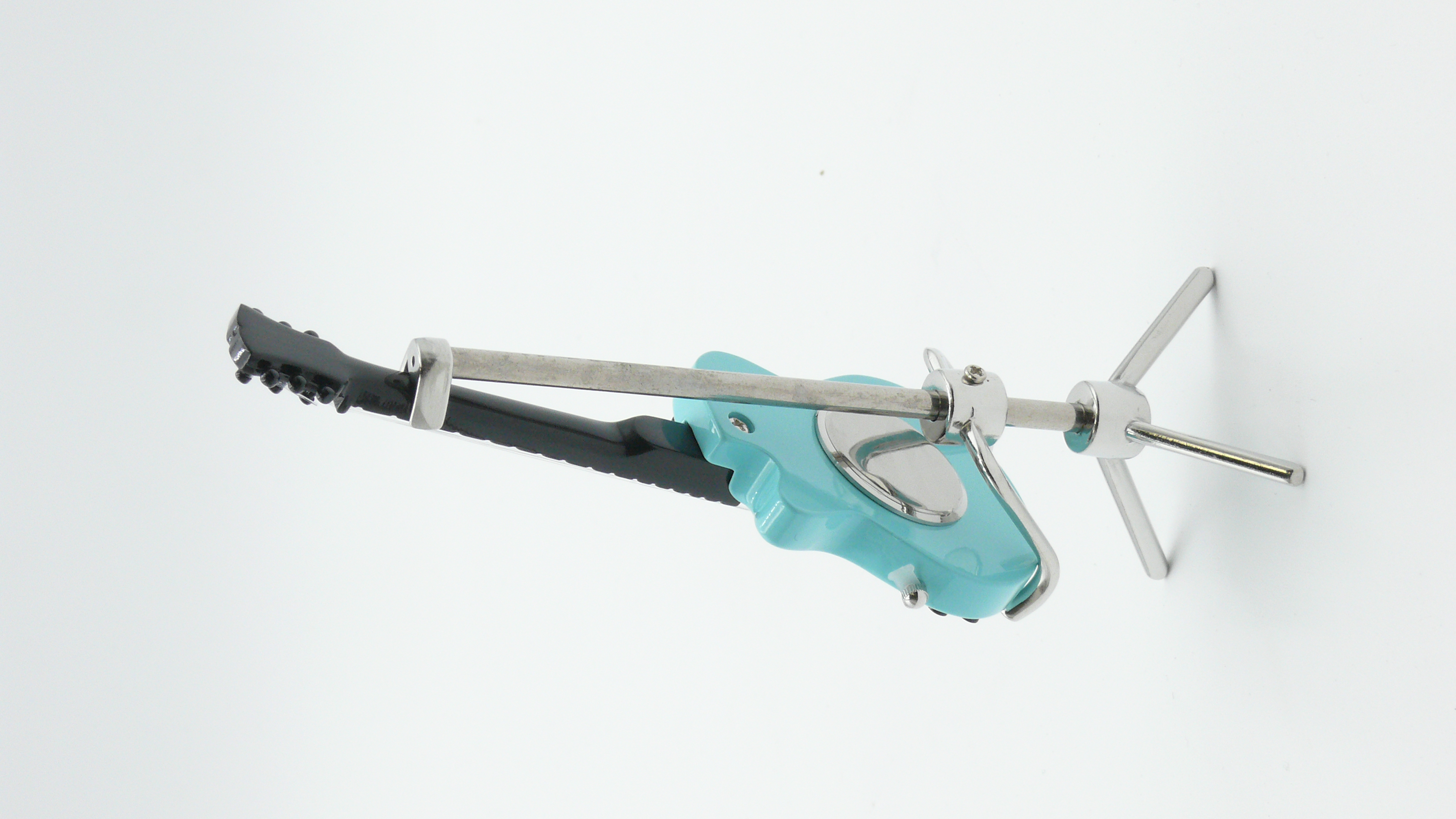 Blue Guitar Miniature Clock