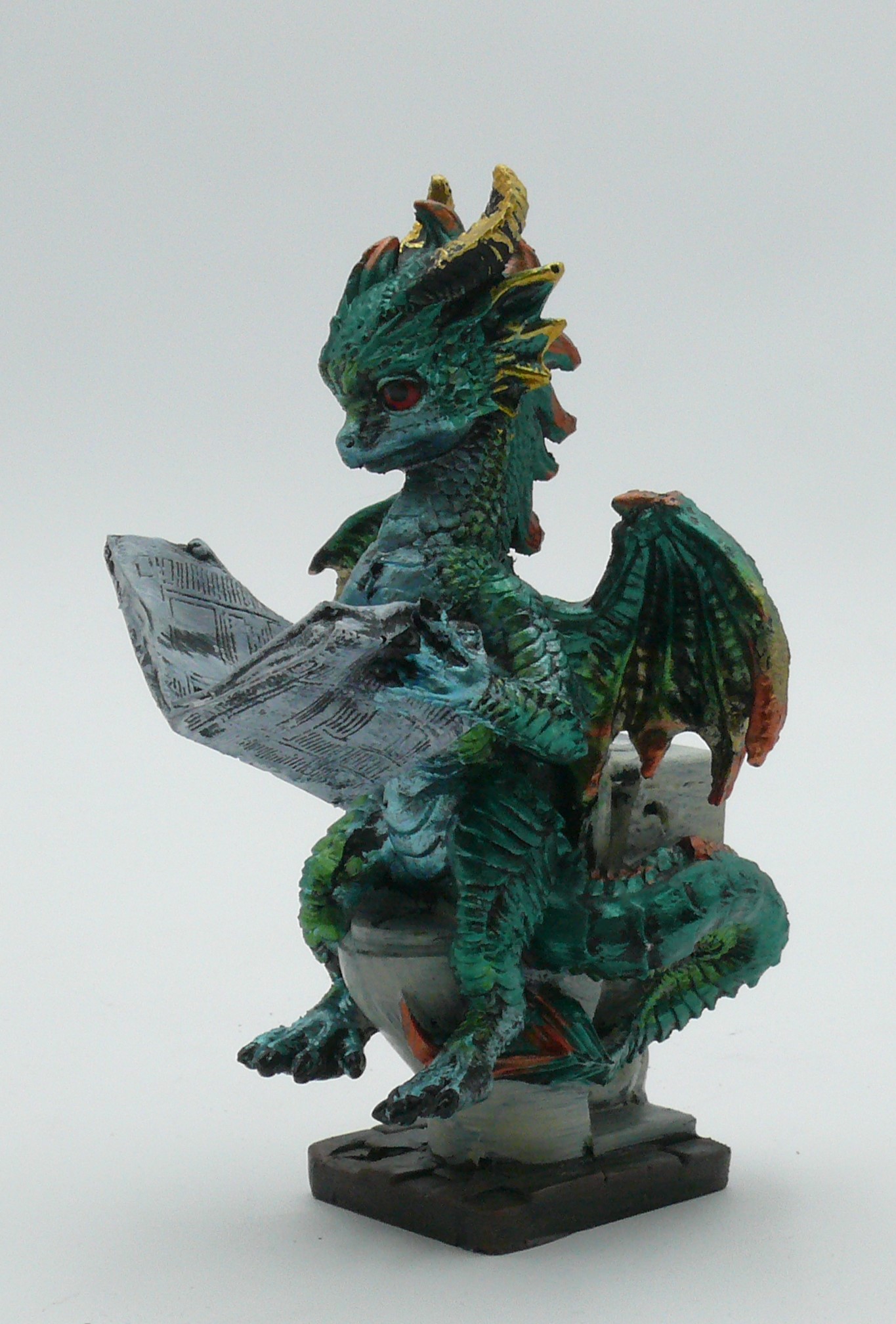Drache auf Toilette