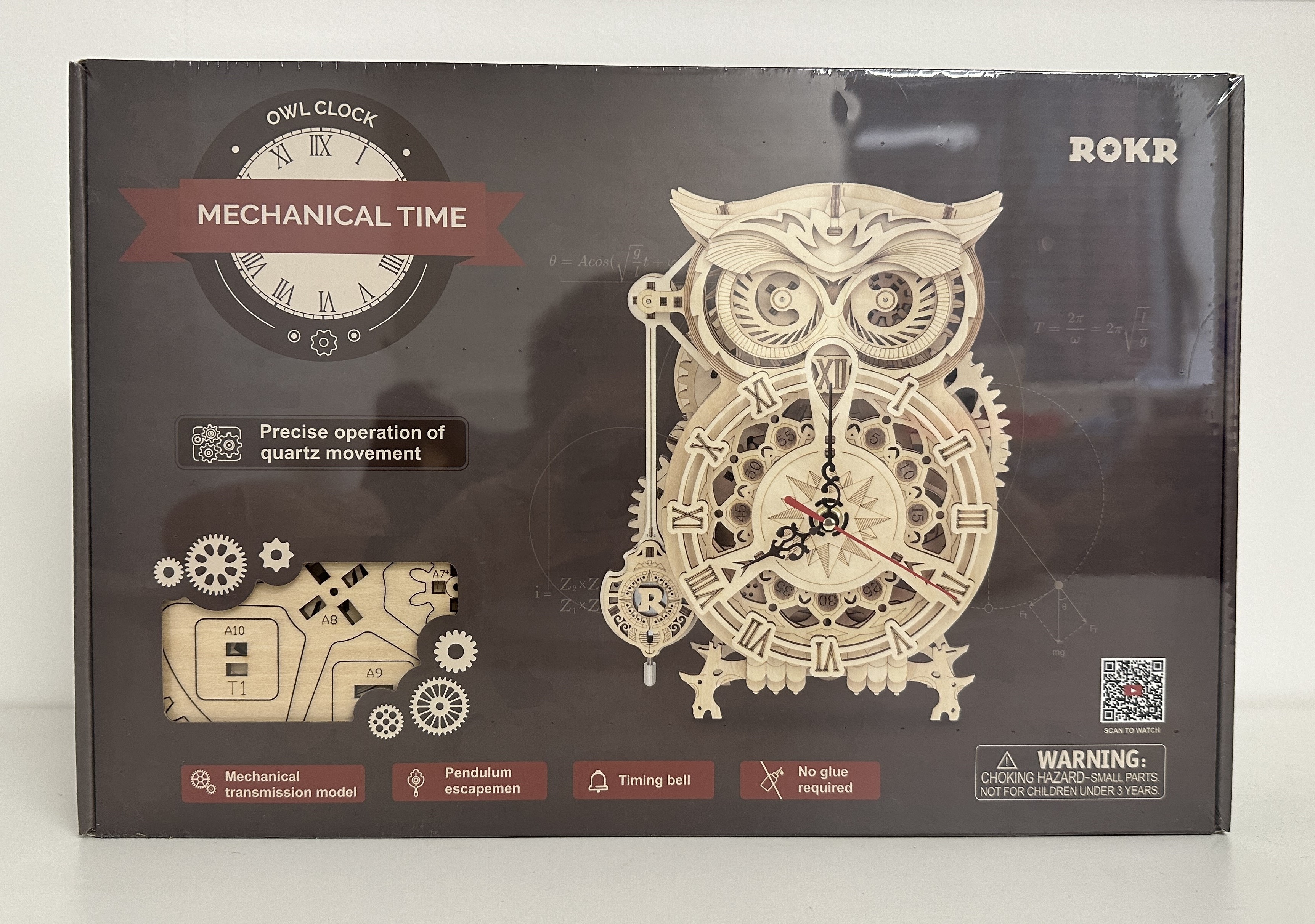 Wooden Model Kit – Owl Clock – LK503 by Robotime