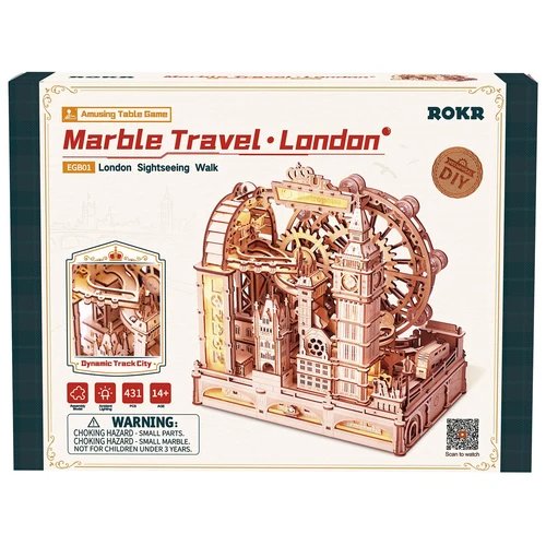 Wooden Marble Run – London Sightseeing Walk – EGB01 by Robotime
