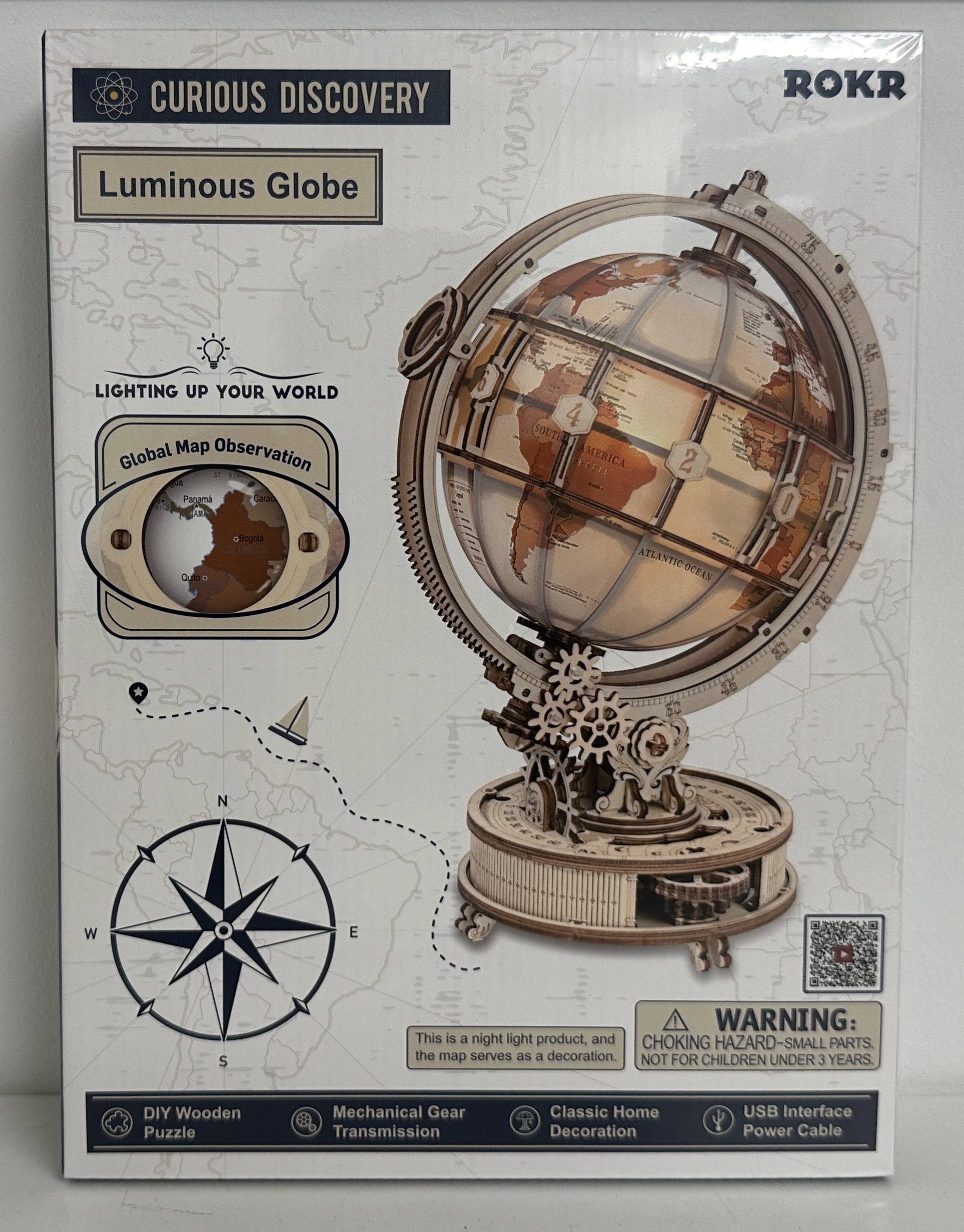 Holzbausatz - "Luminous Globe" - ST003 von Robotime