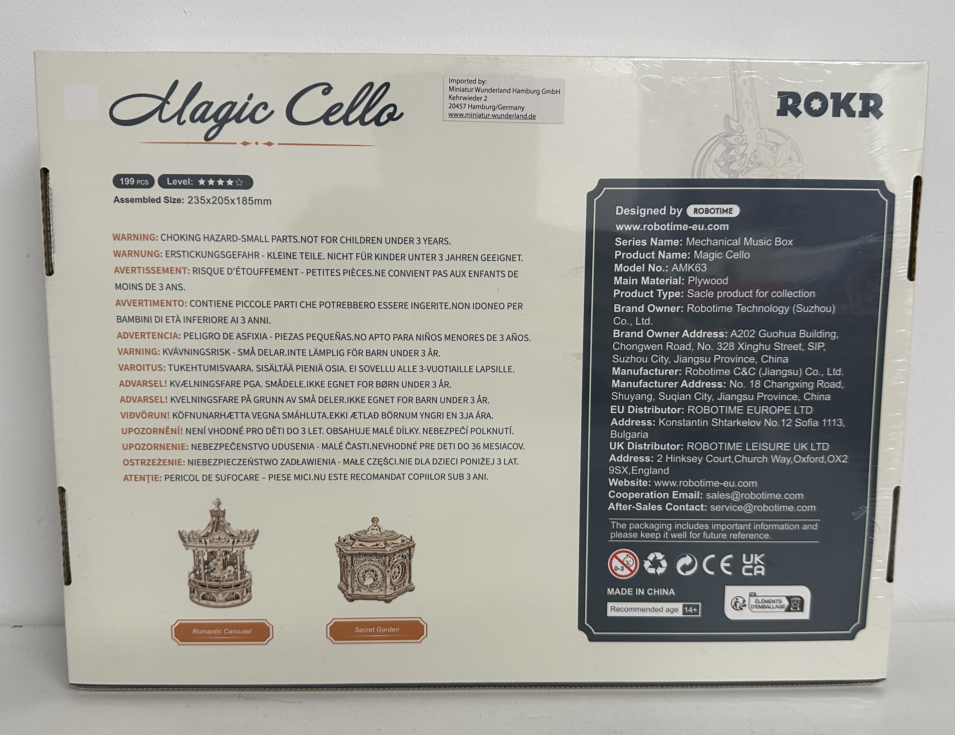 Wooden Model Kit “Magic Cello” by Robotime