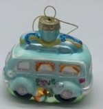 Christmas Tree Ornament – Light Blue Car