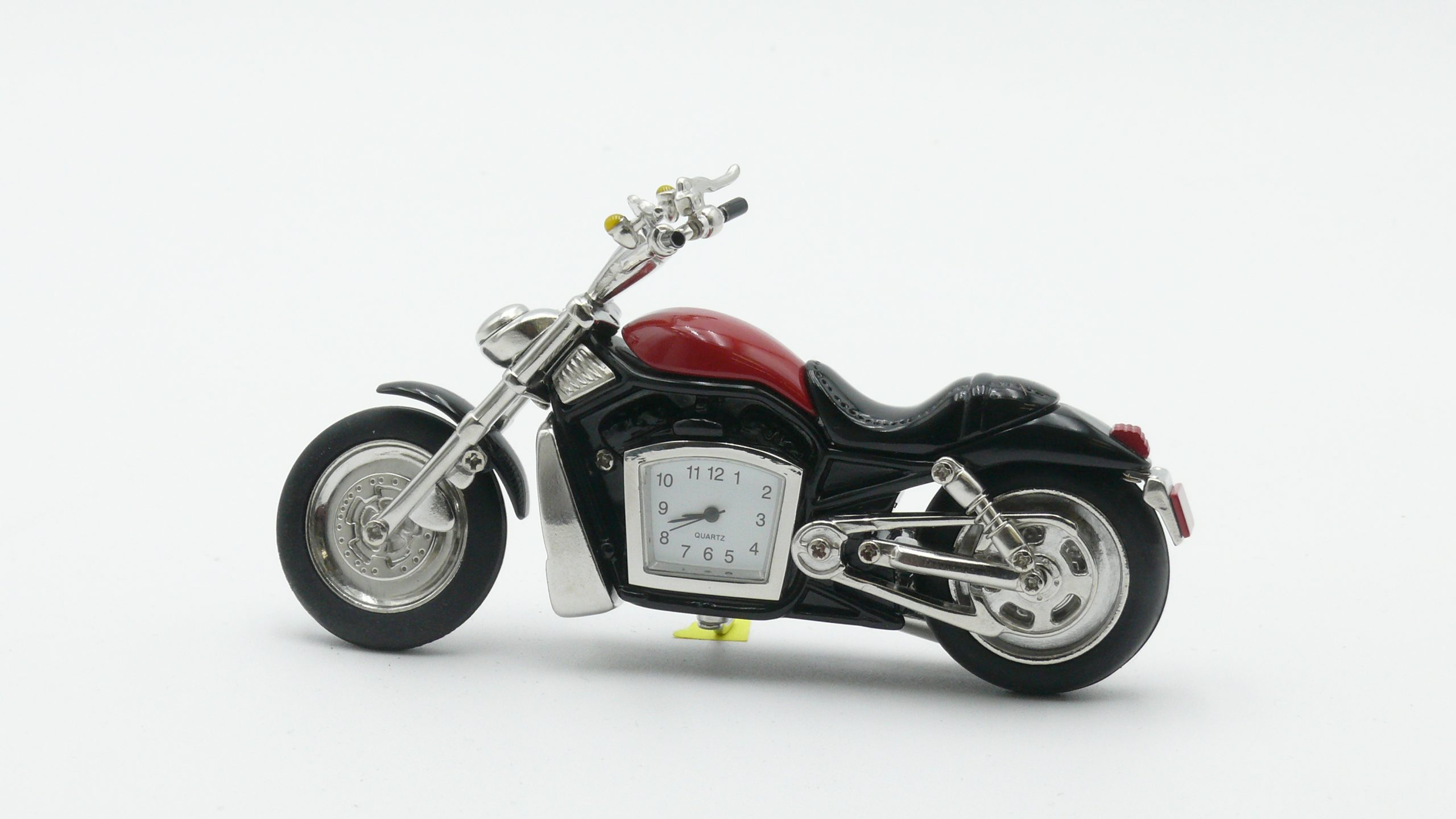 Miniature Black Motorcycle Clock