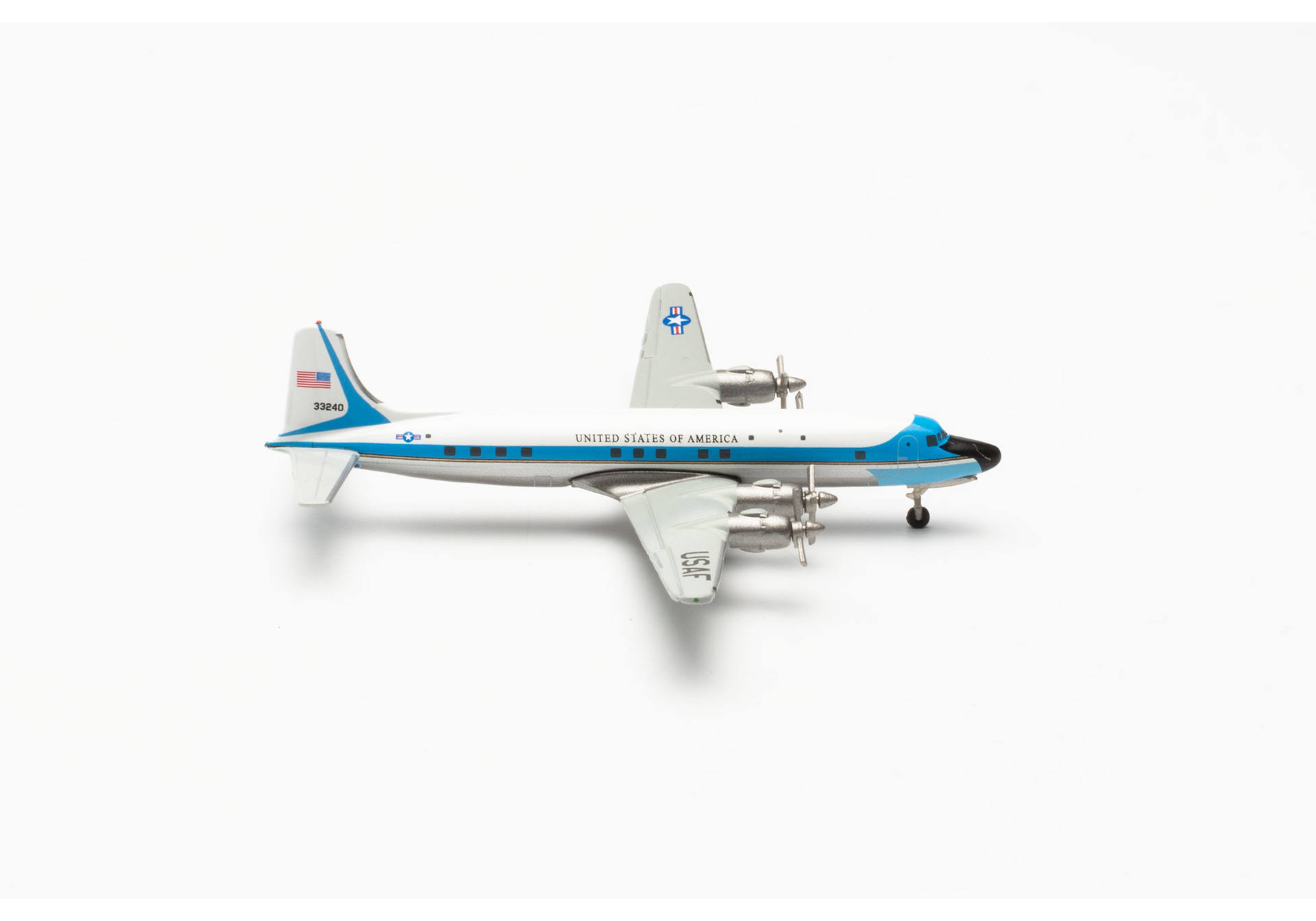 Herpa 537001 U.S. Air Force Douglas VC-118A - 1254th Air Transport (Special Missions) Wing, Andrews Air Base “Air Force One” 1:500