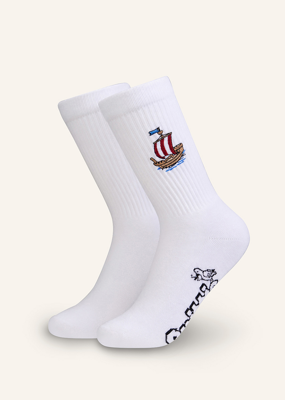 Socken - Kogge (weiß)