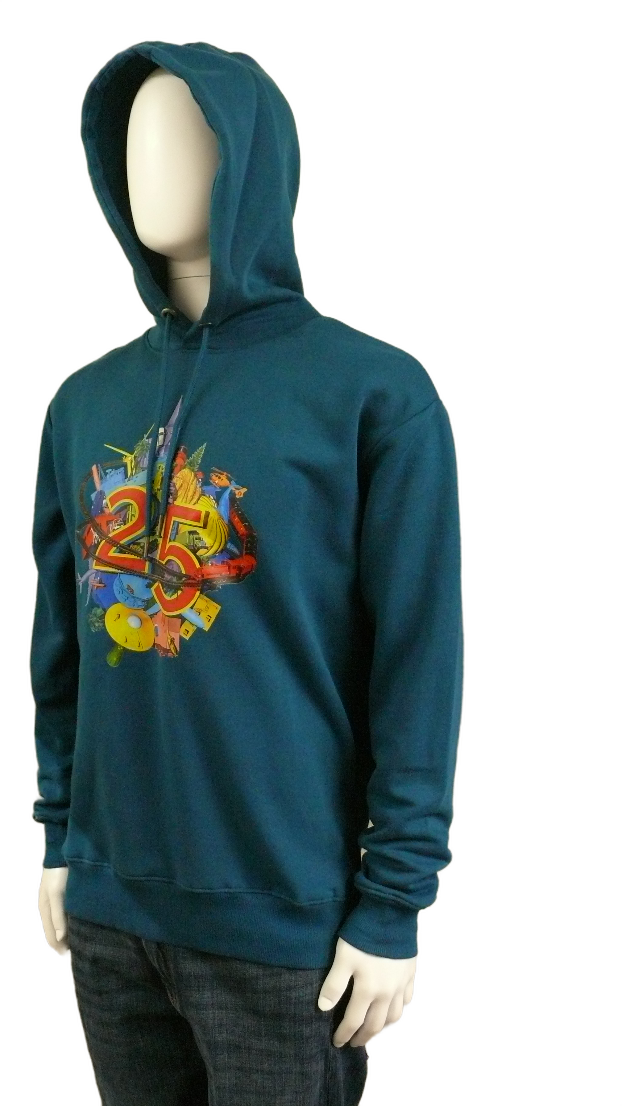 Miniatur Wunderland Hoodie – 25 Years of Miniatur Wunderland – Anniversary Logo, Turquoise