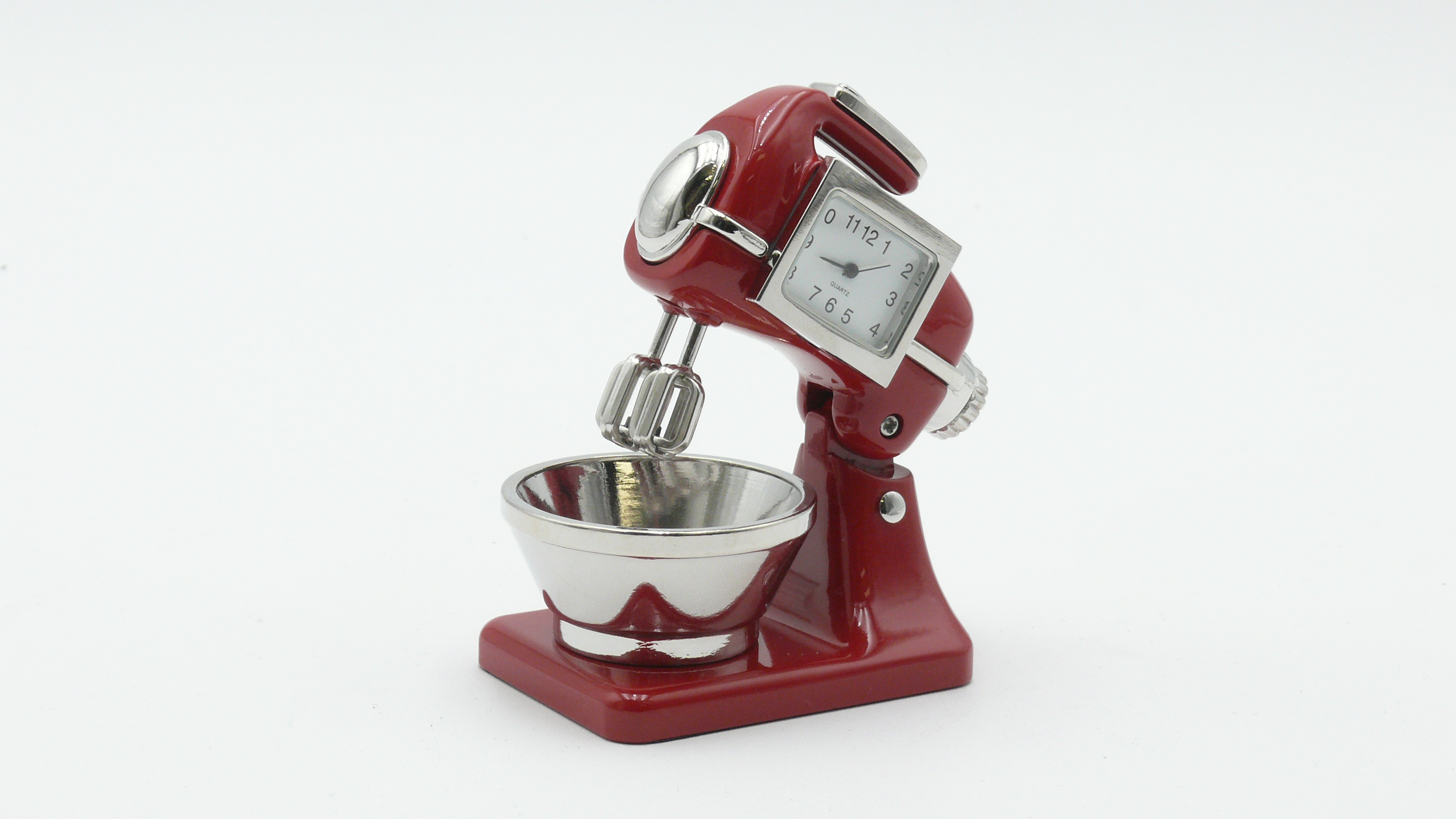 Miniature Red Stand Mixer Clock
