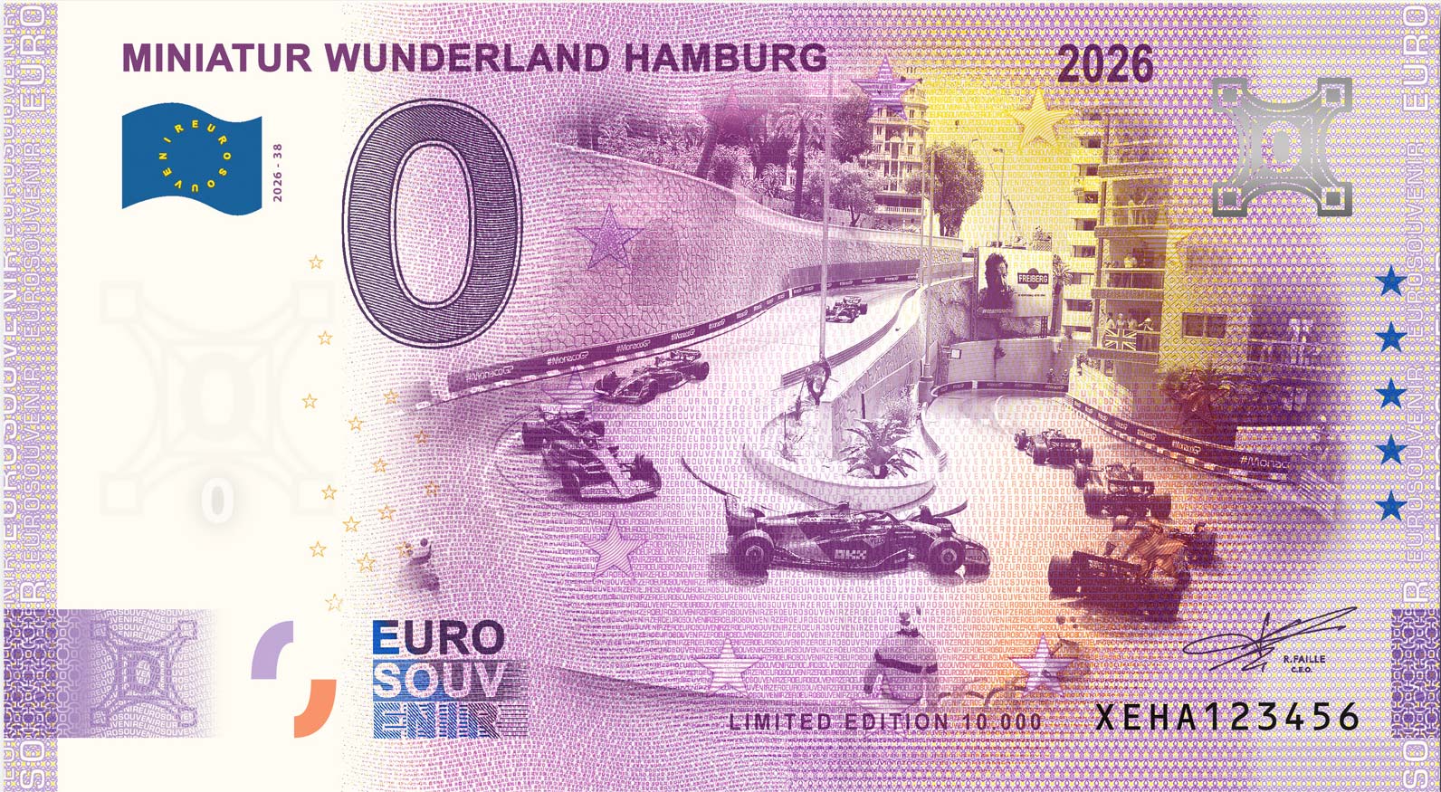 Euro souvenir note "Monaco" (2026-38)