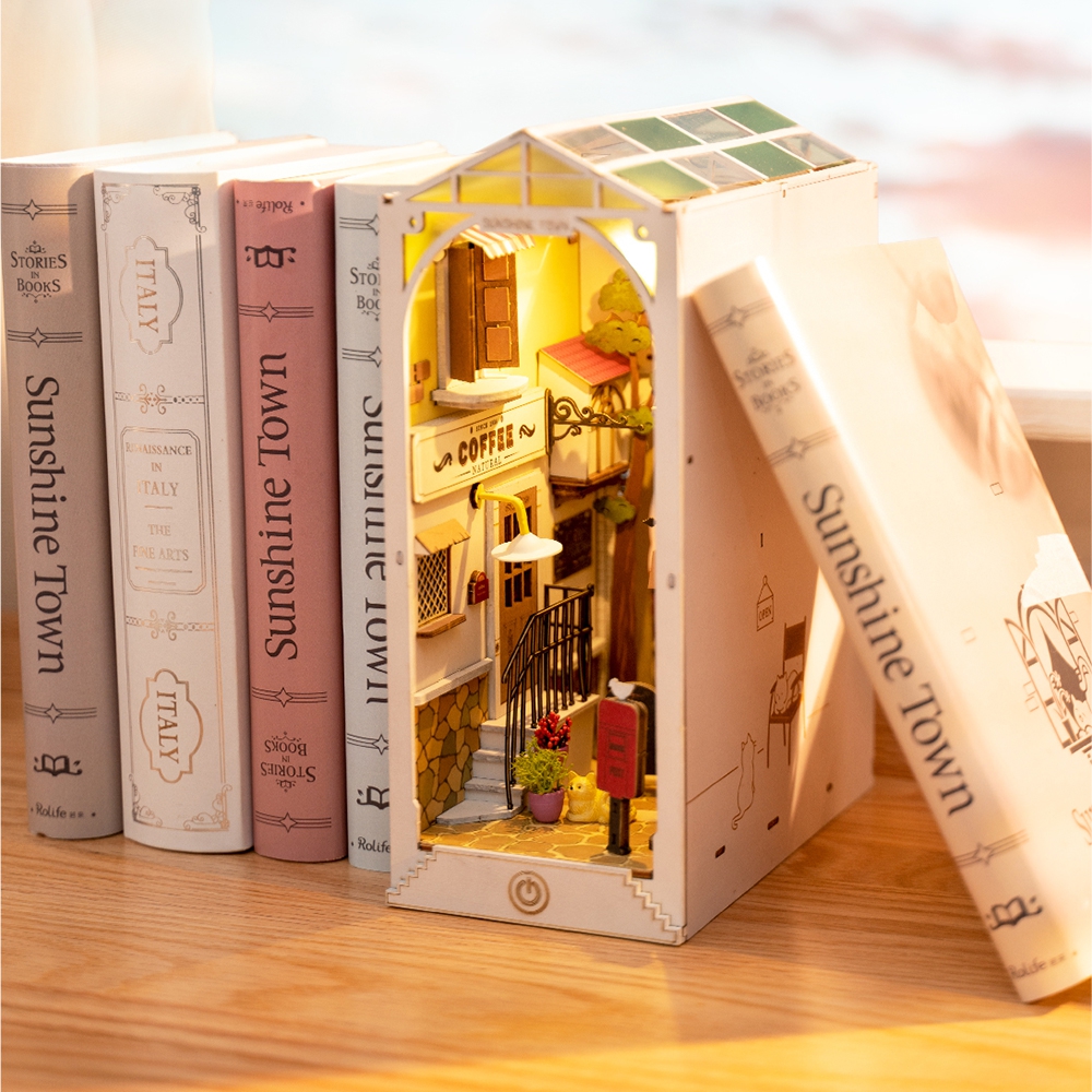 Holzbausatz / Book Nook - Sunshine Town - TGB02
