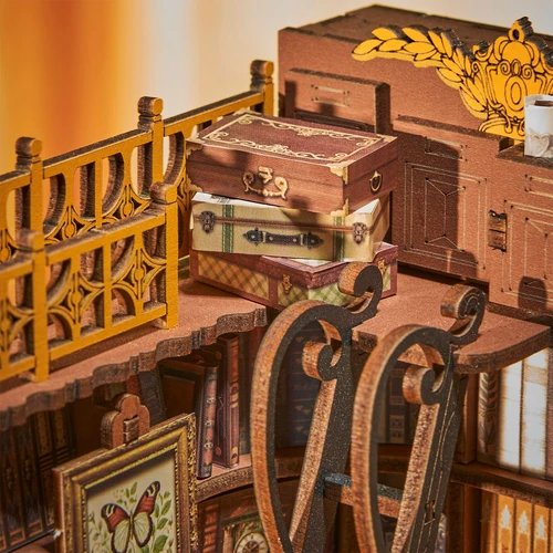 Wooden Model Kit / Book Nook – "Silent Corner Study" – TGE02 by Robotime