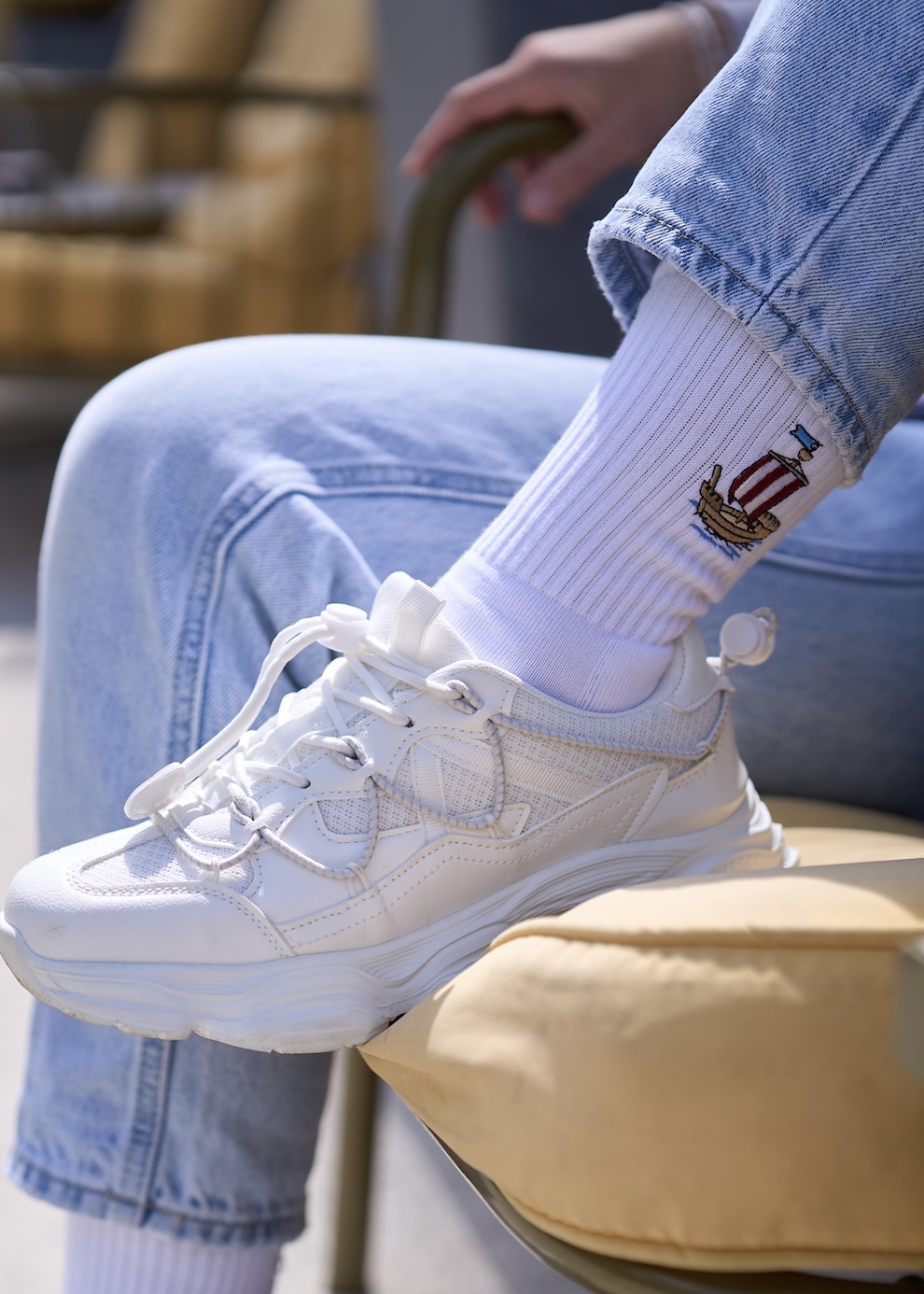 Socken - Kogge (weiß)