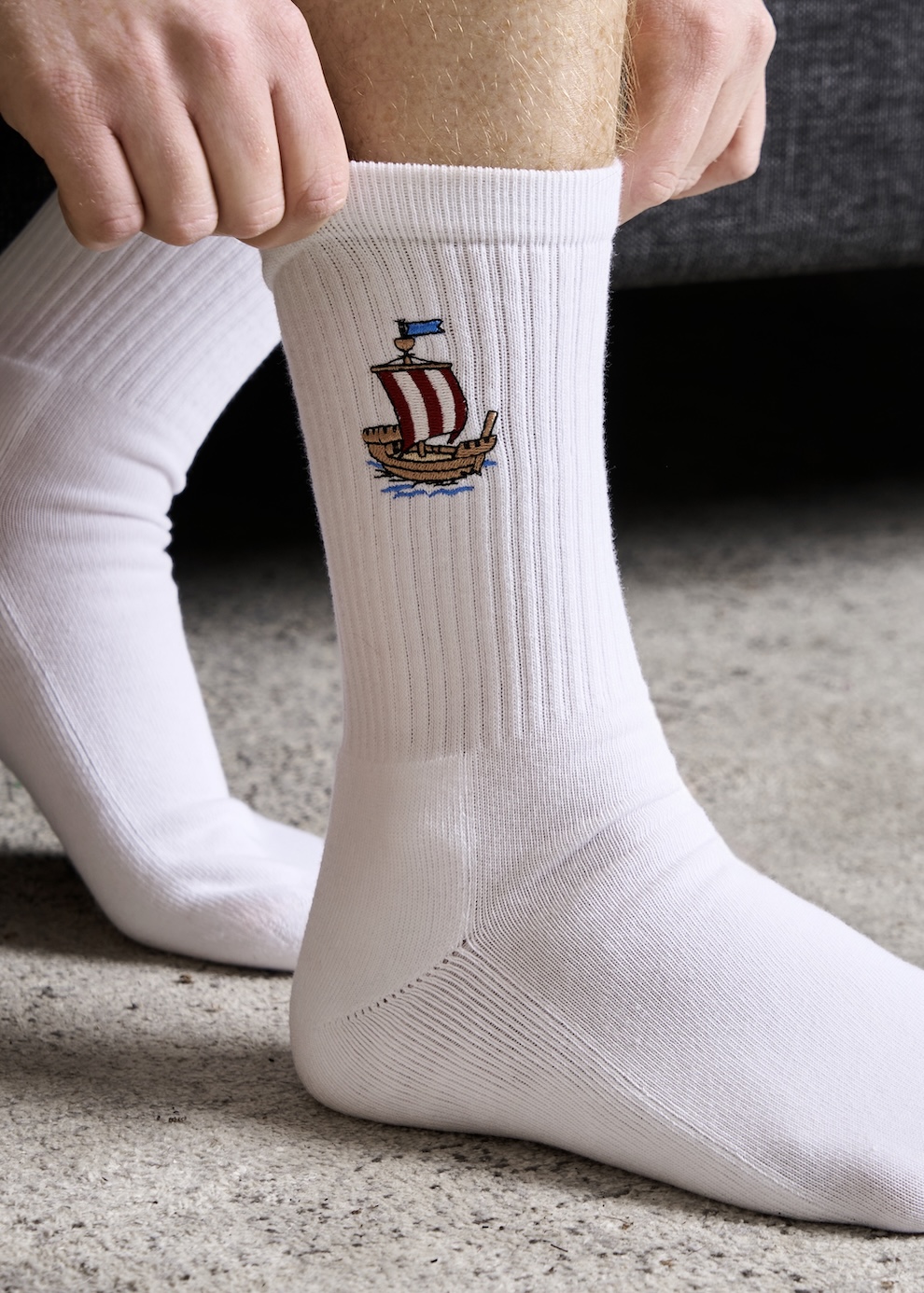 Socken - Kogge (weiß)