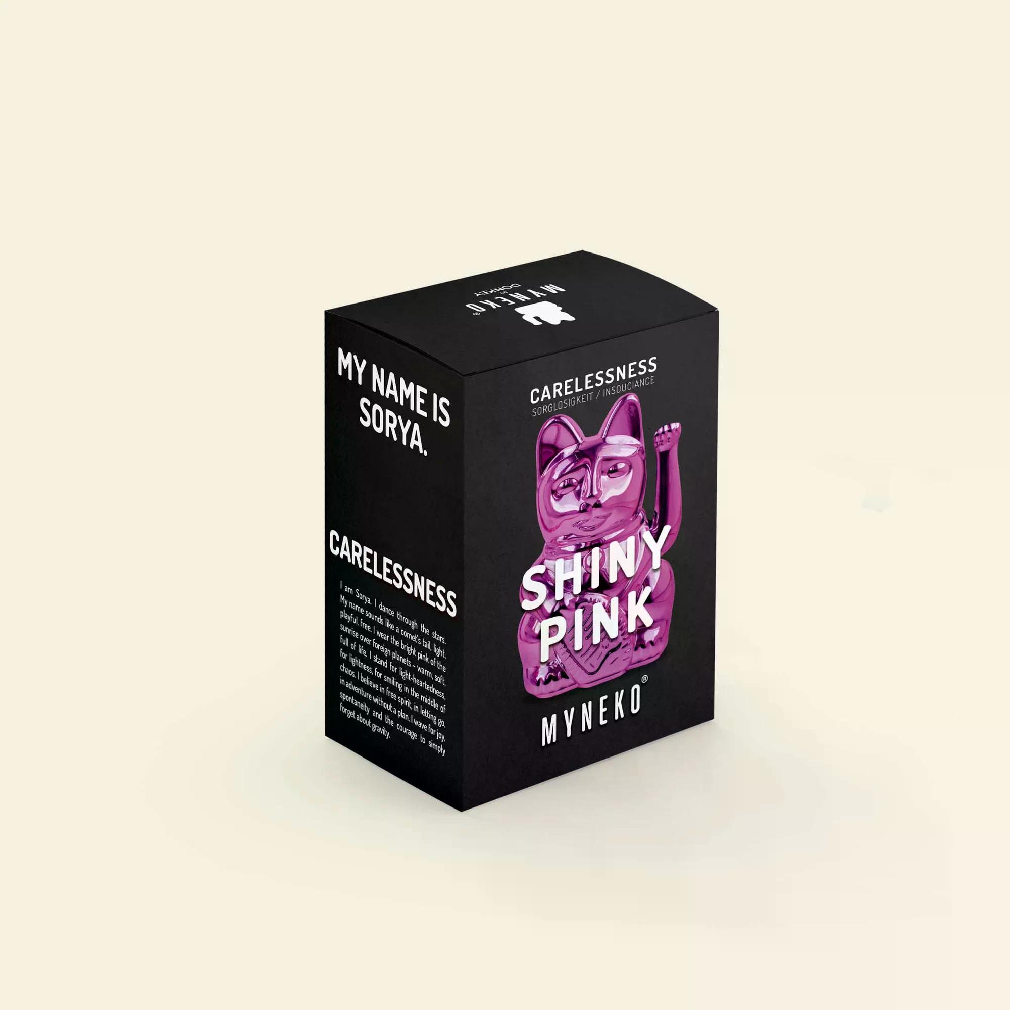 Waving Cat / Maneki Neko | Mini - Shiny Pink