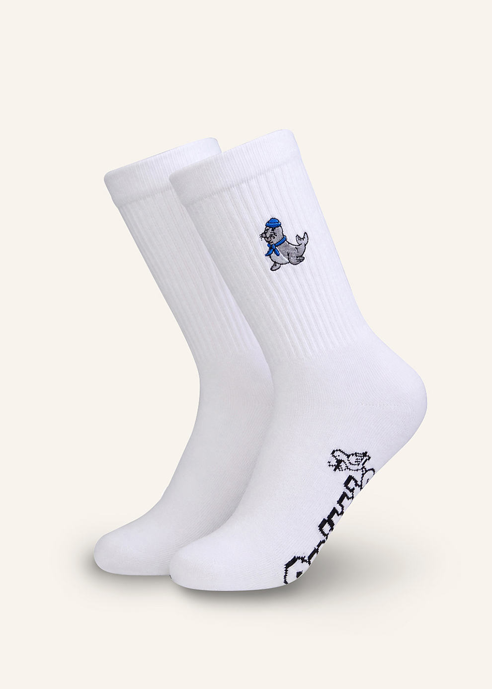 Socken - Robbe (weiß)