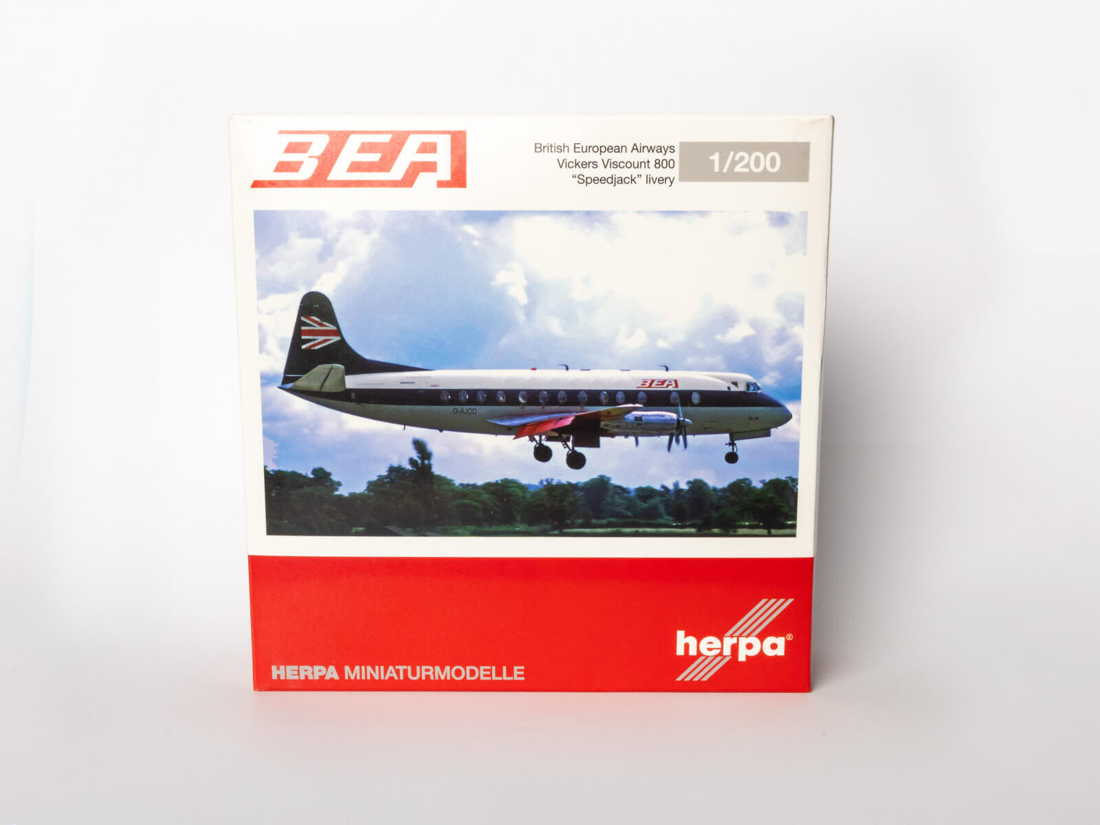 Herpa 572095 Vickers British European Airways Viscount 800 BEA "Speedjack" 1:200