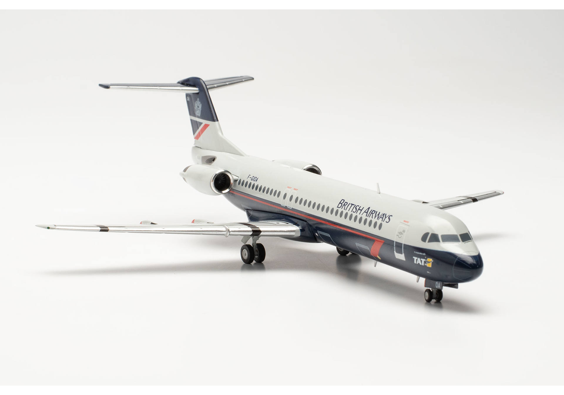 Herpa 572262 British Airways (TAT) Fokker 100 – F-GIOA 1:200