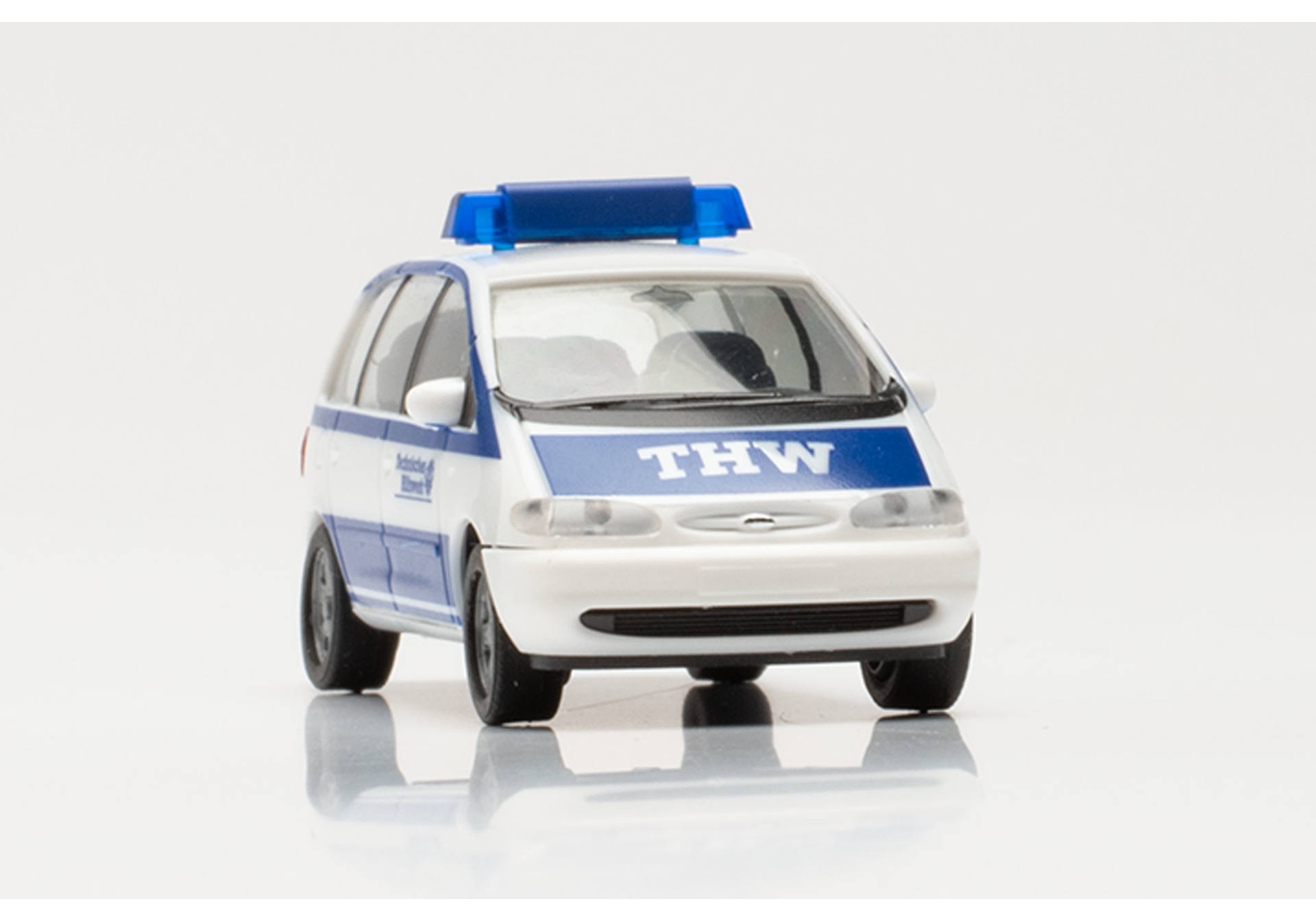 Herpa 097154 Ford Galaxy THW, weiß/blau