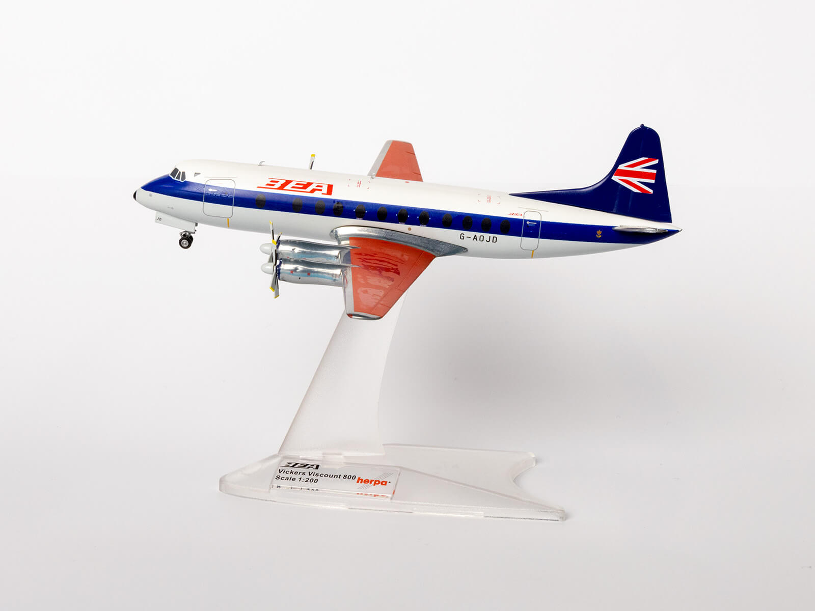 Herpa 572095 Vickers British European Airways Viscount 800 BEA "Speedjack" 1:200