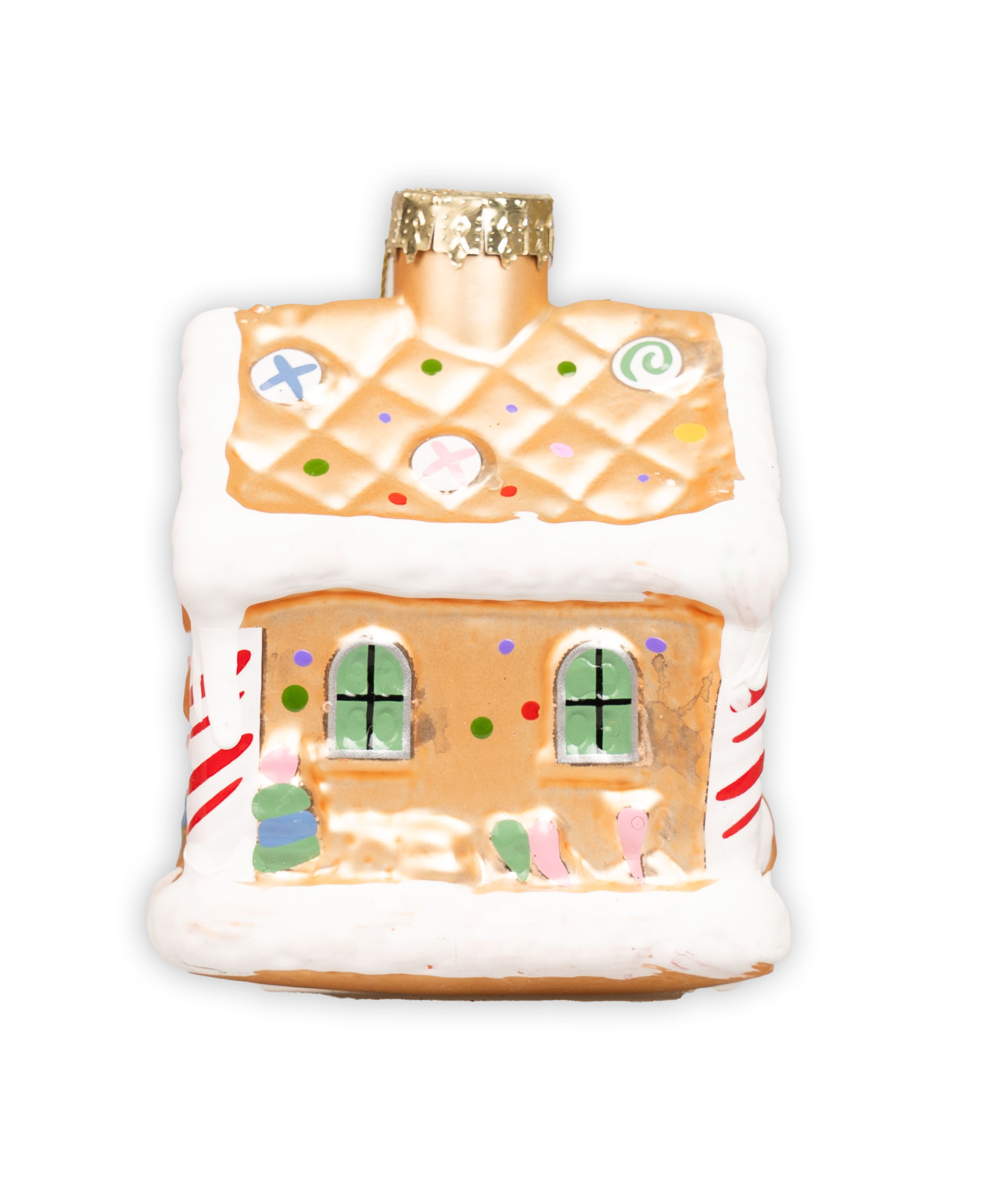 Christmas Tree Ornament – Gold Gingerbread House