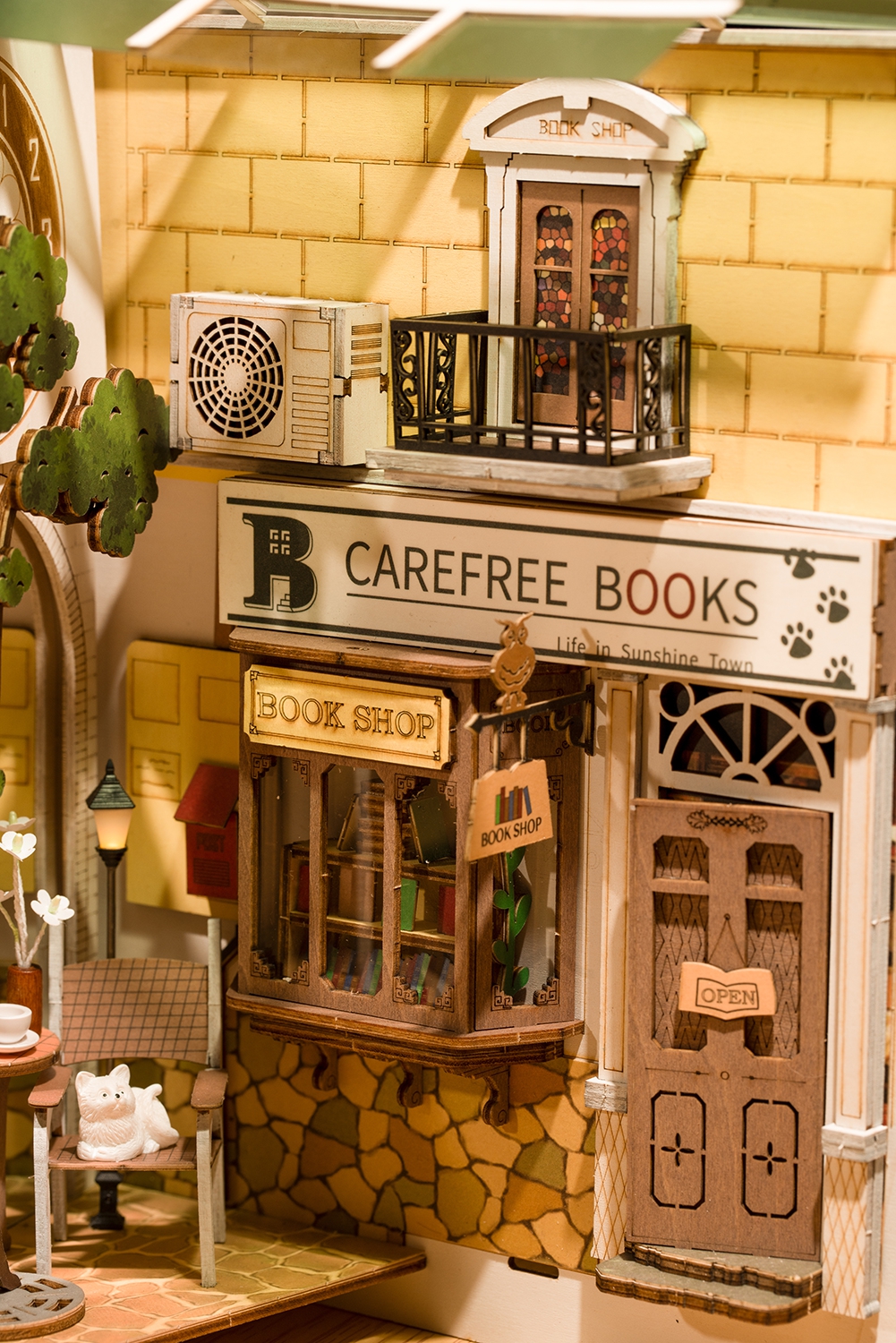 Holzbausatz / Book Nook - Sunshine Town - TGB02