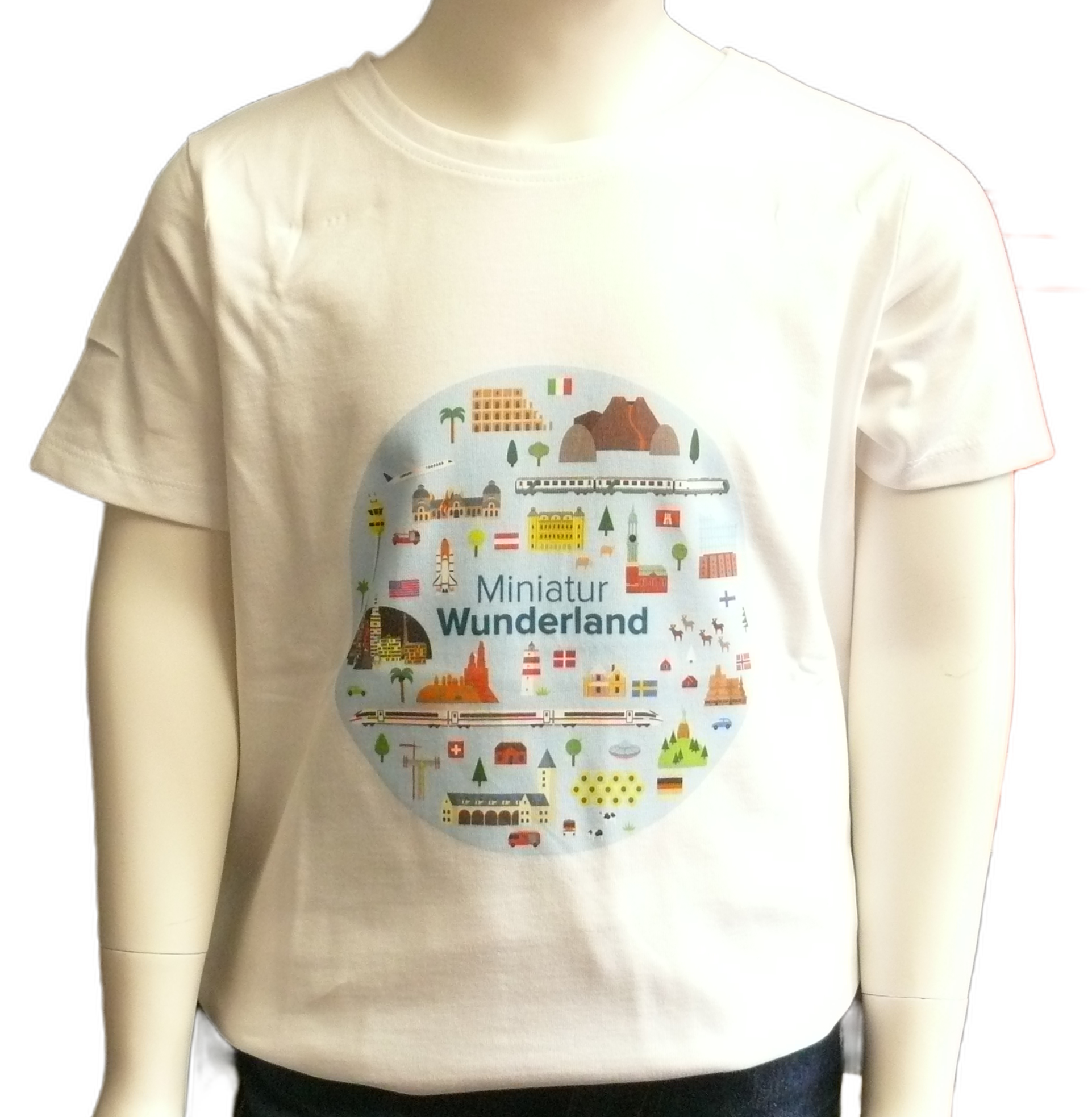 T-Shirt Kind - Wimmelbild, weiß