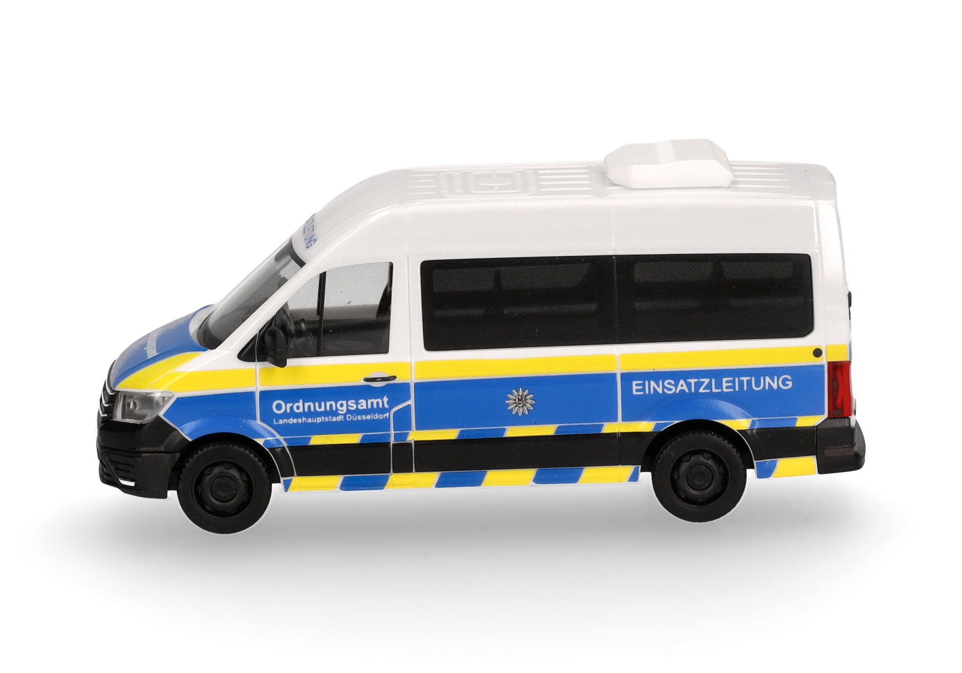 Herpa 097659 VW Crafter Bus Hochdach "Ordnungsamt Düsseldorf ELW" (Nordrhein-Westfalen/Düsseldorf) 1:87