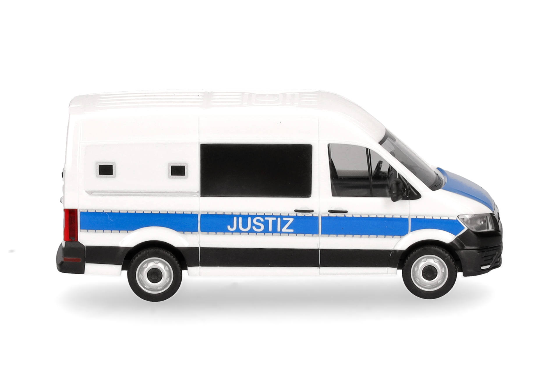 Herpa 98021 MAN TGE High-Roof Panel Van Prisoner Transporter "Justice" 1:87