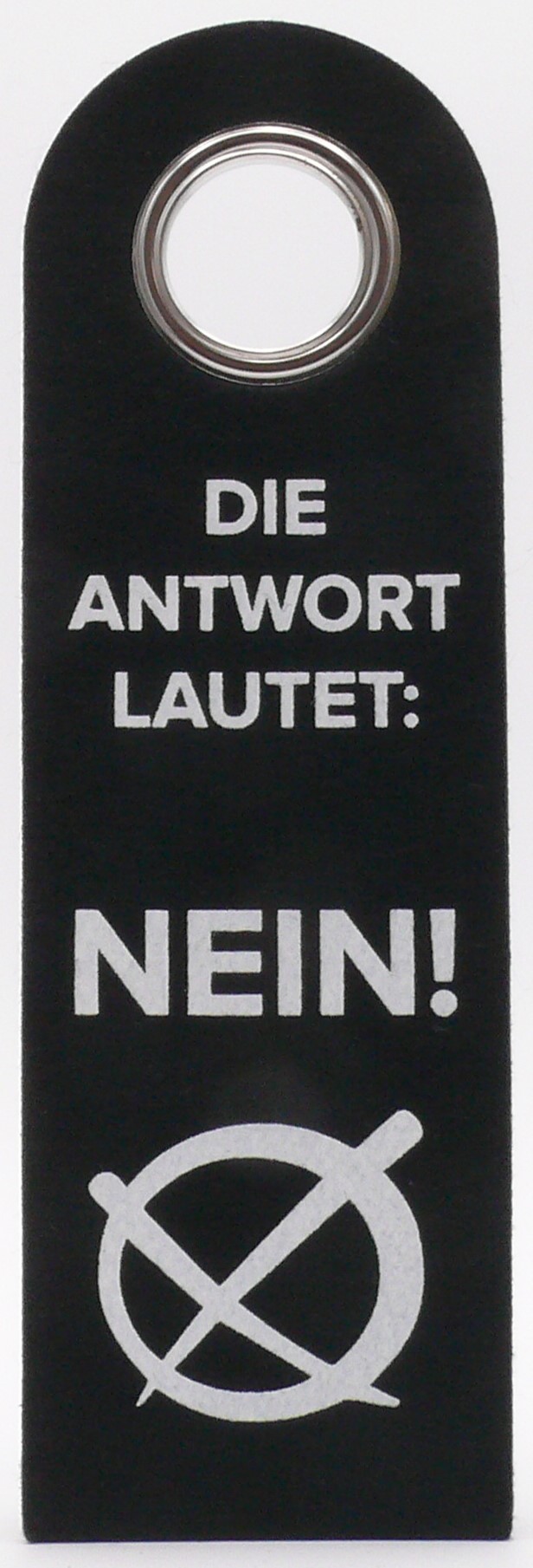 Door Hanger "The Answer Is NO / Knocking Is Pointless"