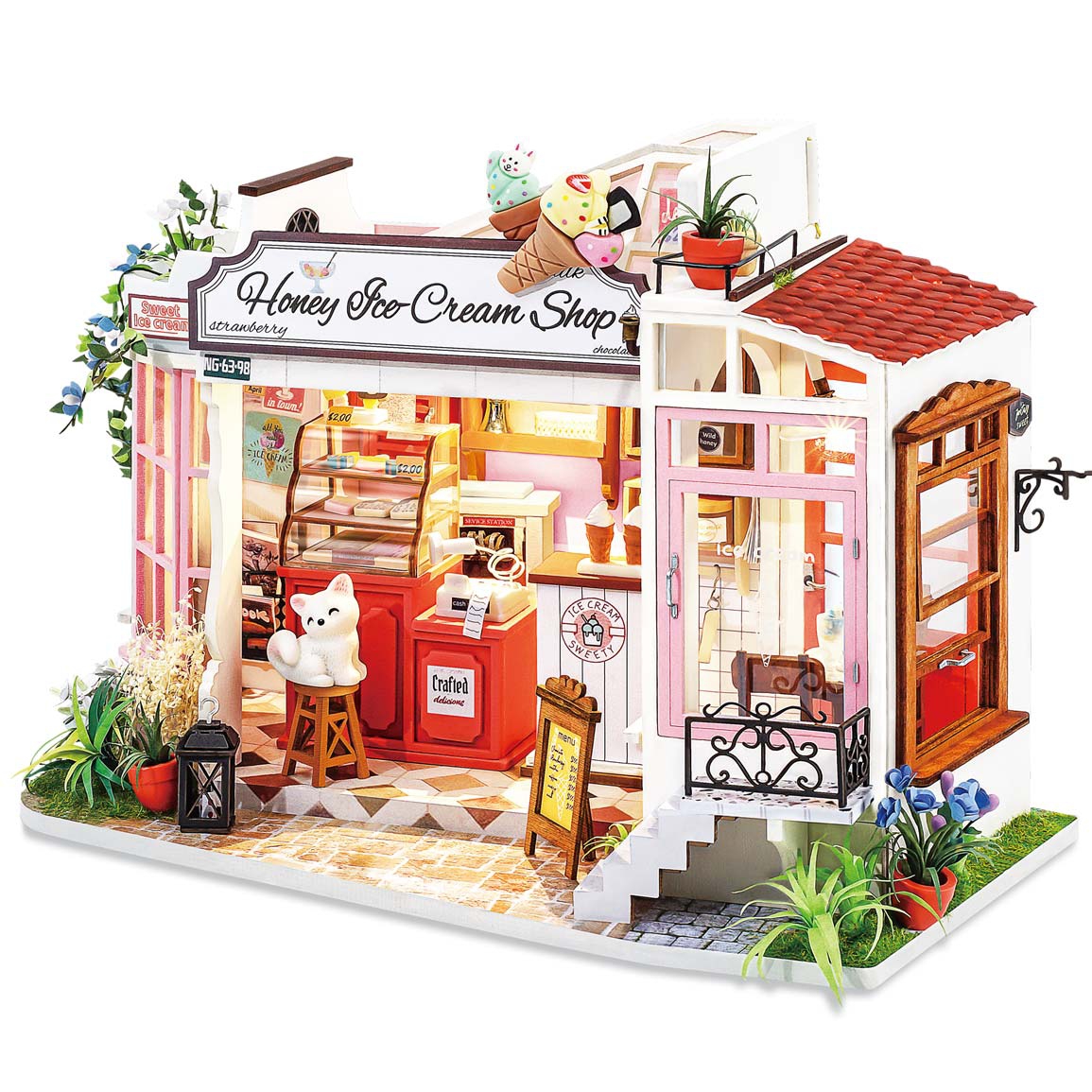 Honey Ice Cream Shop - Bausatz DIY - Robotime ROLIFE DG148