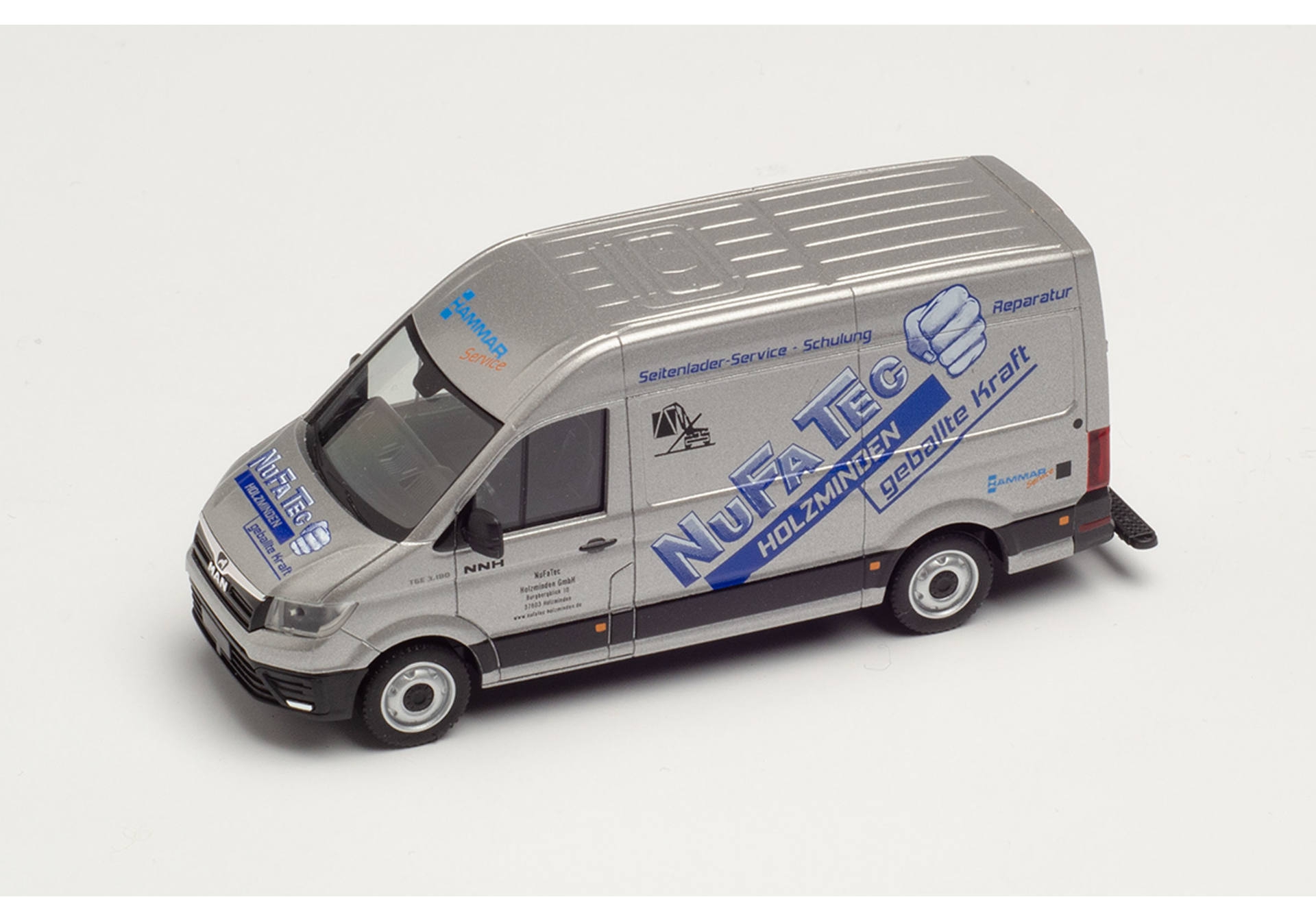 Herpa 096041 MAN TGE Kasten HD NuFaTac Hammar Model H0 1:87