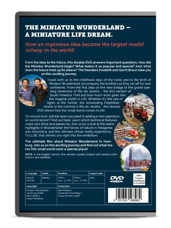 Wunderland Double-DVD „Miniatur Wunderland – A Miniature Life Dream“ (English & German)