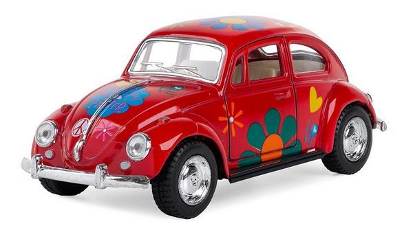KINSMART 1967 Volkswagen Käfer Flower - Diverse Farben 1:32