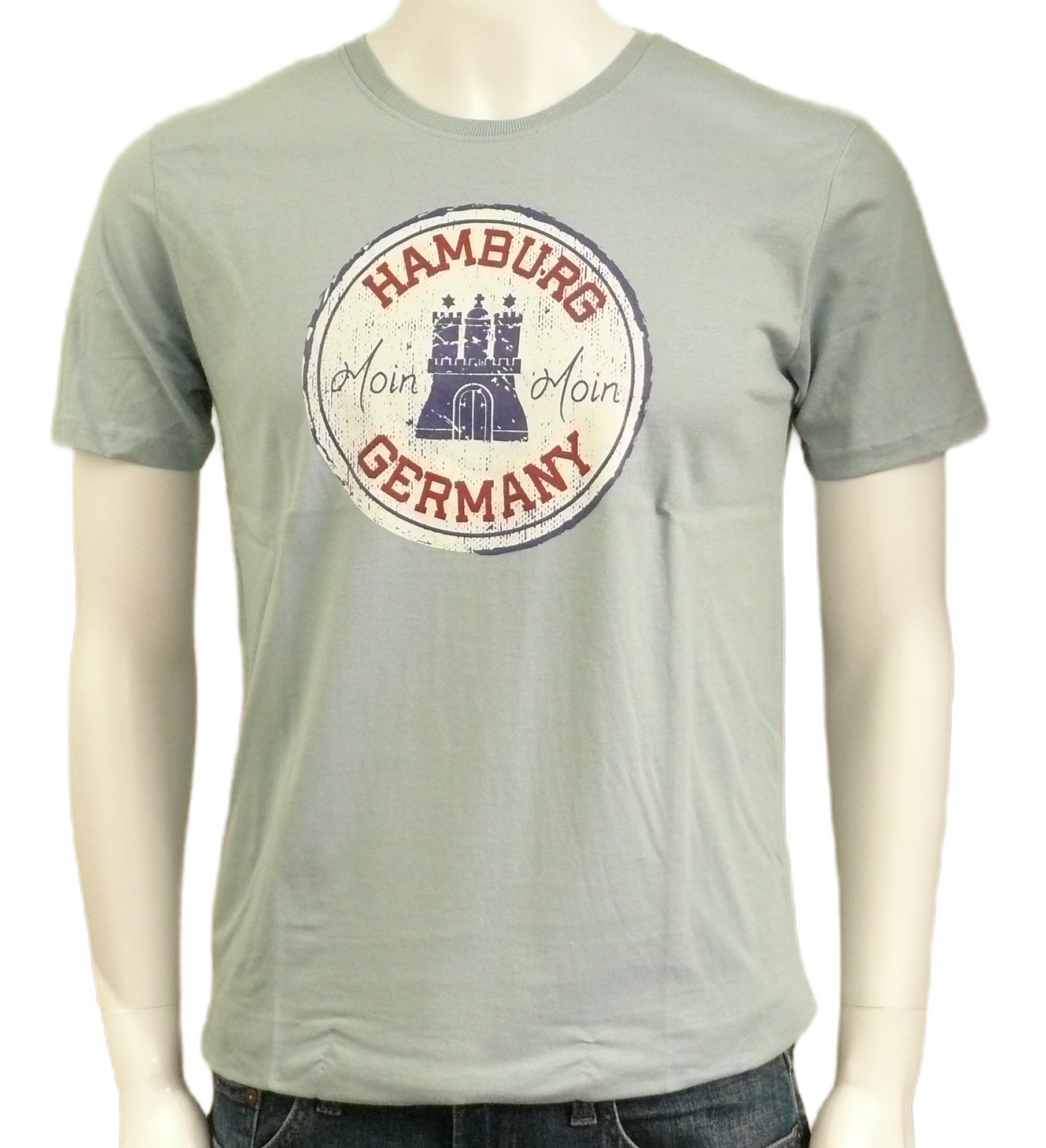 T-Shirt - Hamburg Germany Moin Moin, grau