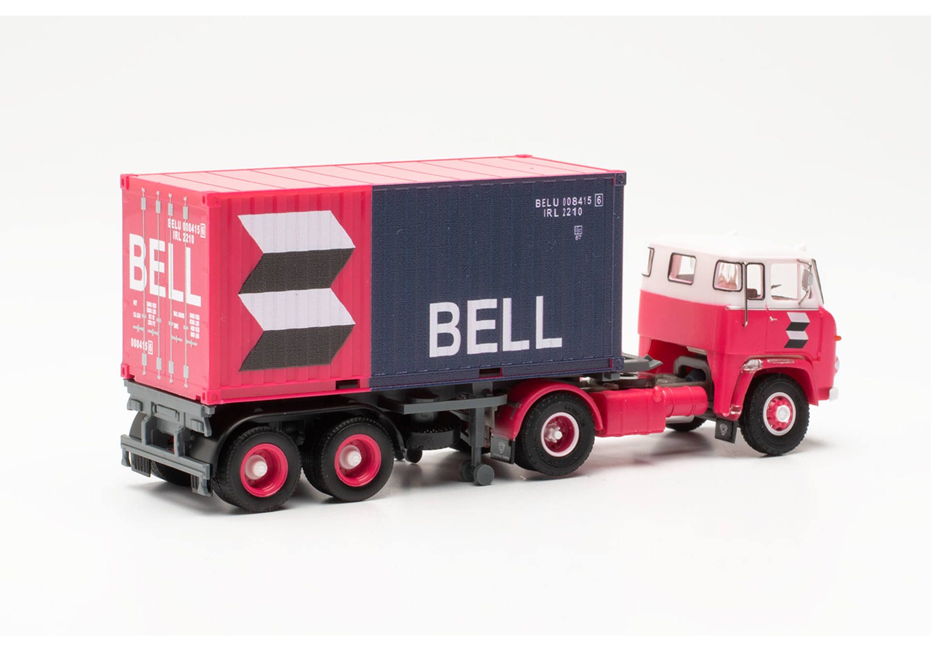 Herpa 87MBS026123 Scania LB 76 Container-Sattelzug "van der Linden/Bell" (Niederlande/Lisse) 1:87