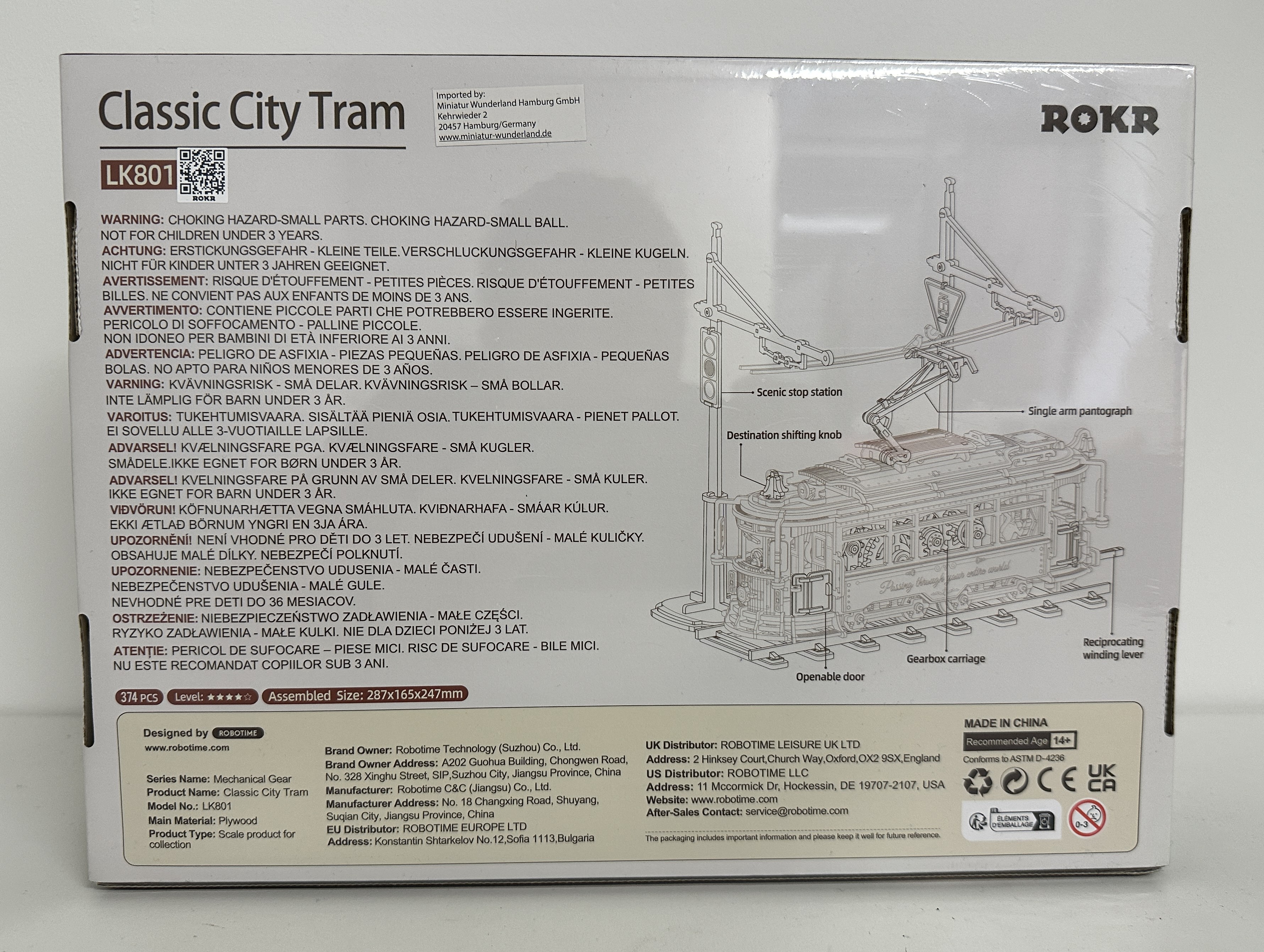 Wooden Model Kit “Classic City Tram” by Robotime