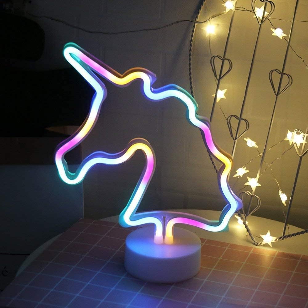 Neon Lampe Einhorn Unicorn Bunt