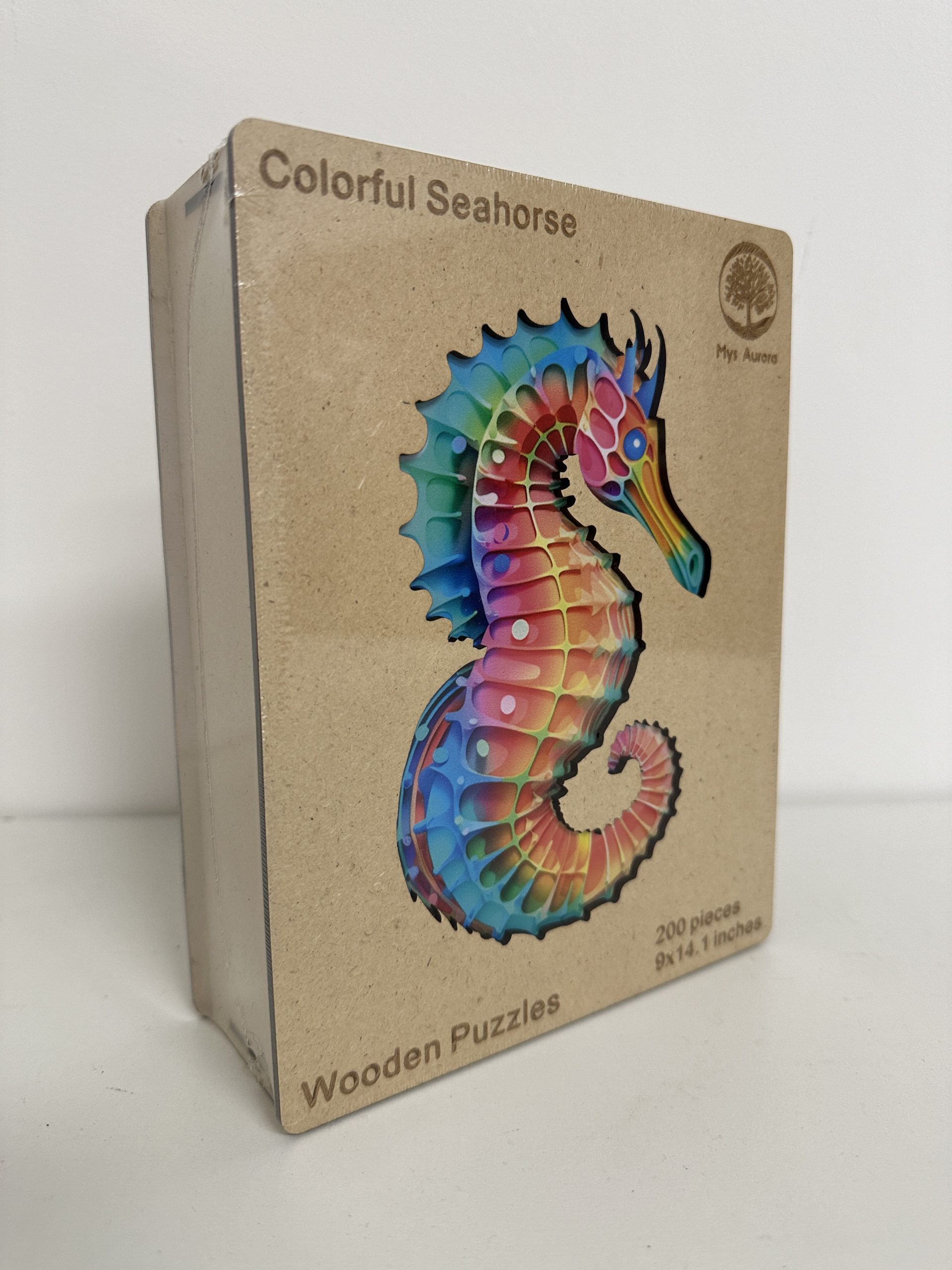 Wooden Puzzle – Seahorse “Colorful Seahorse” – 200 Pieces