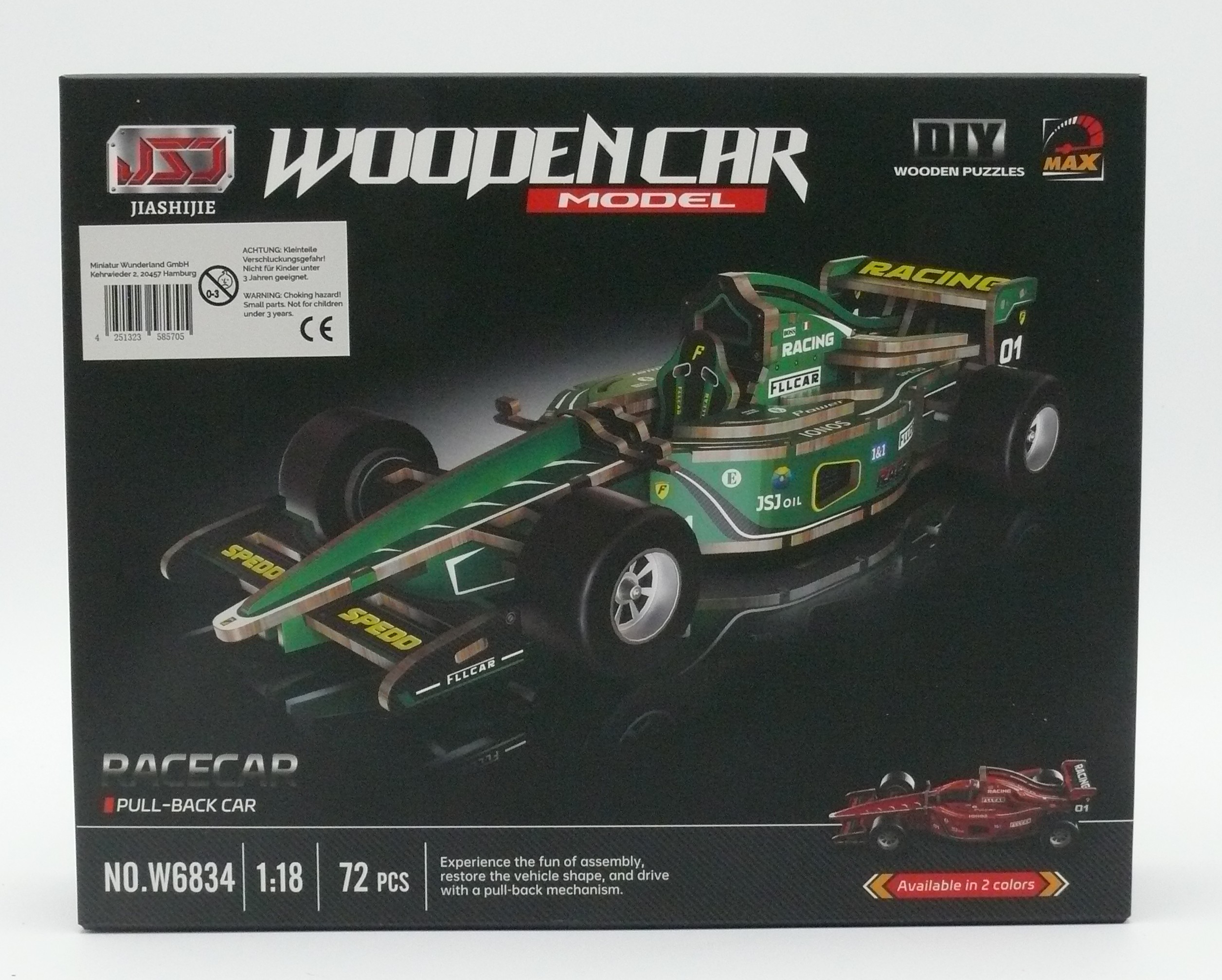 Wooden Model Kit – Formel-Racing Car 1:18 Scale