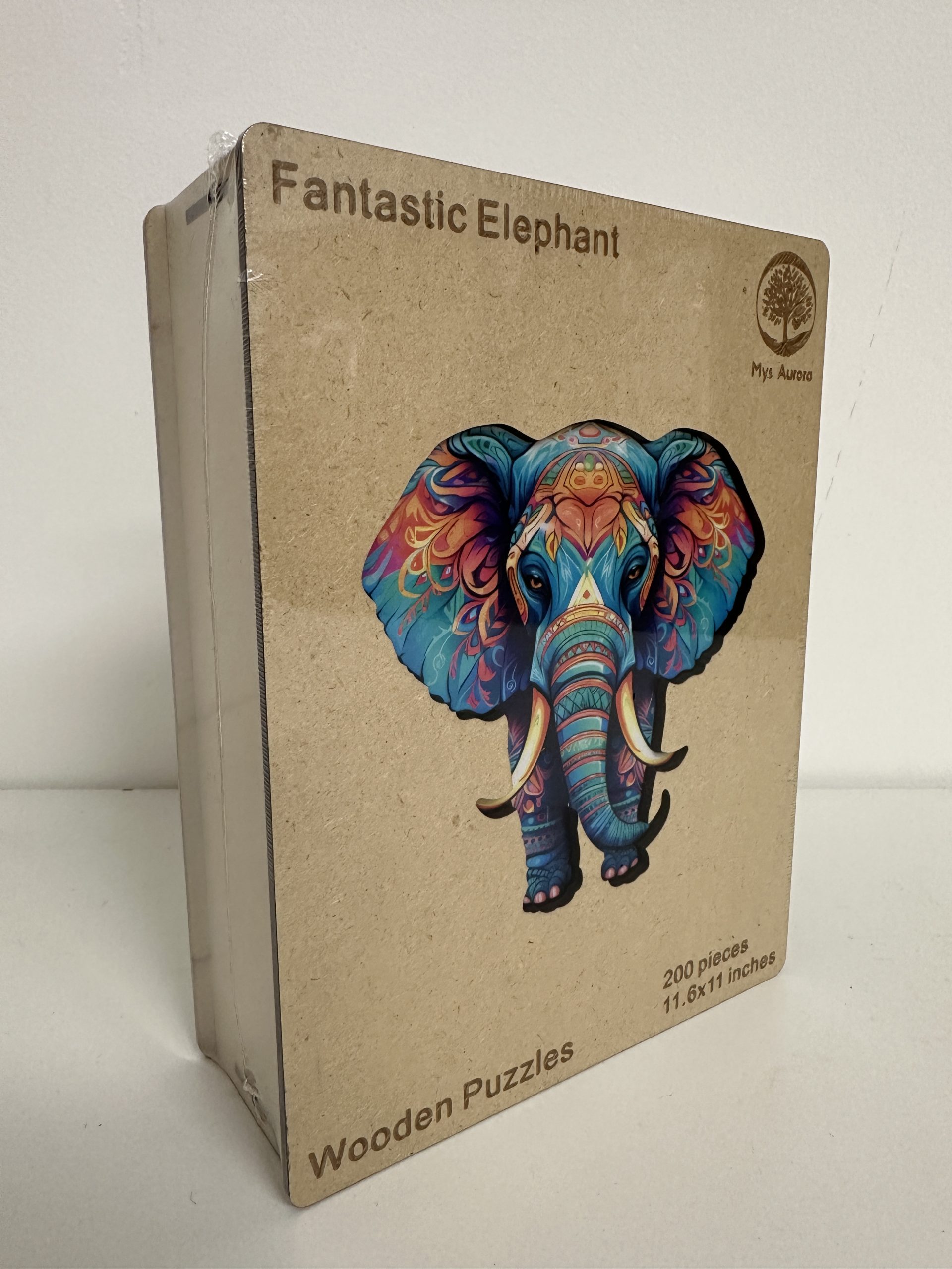 Wooden Puzzle – Elephant “Fantastic Elephant” – 200 Pieces