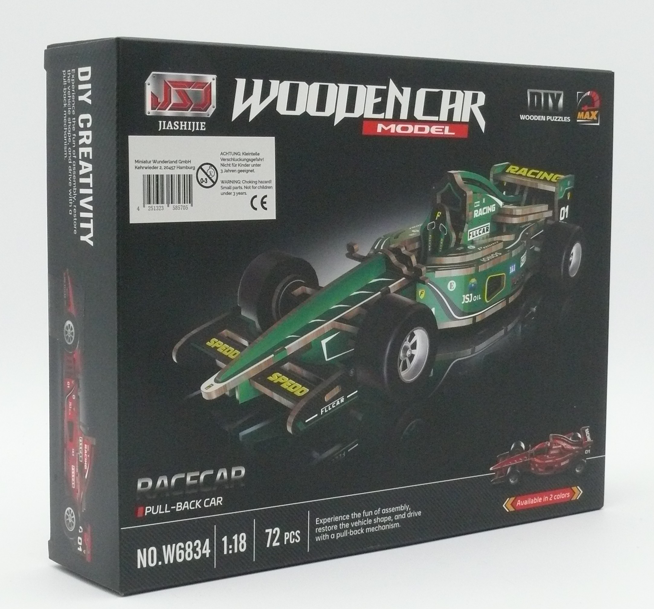 Wooden Model Kit – Formel-Racing Car 1:18 Scale