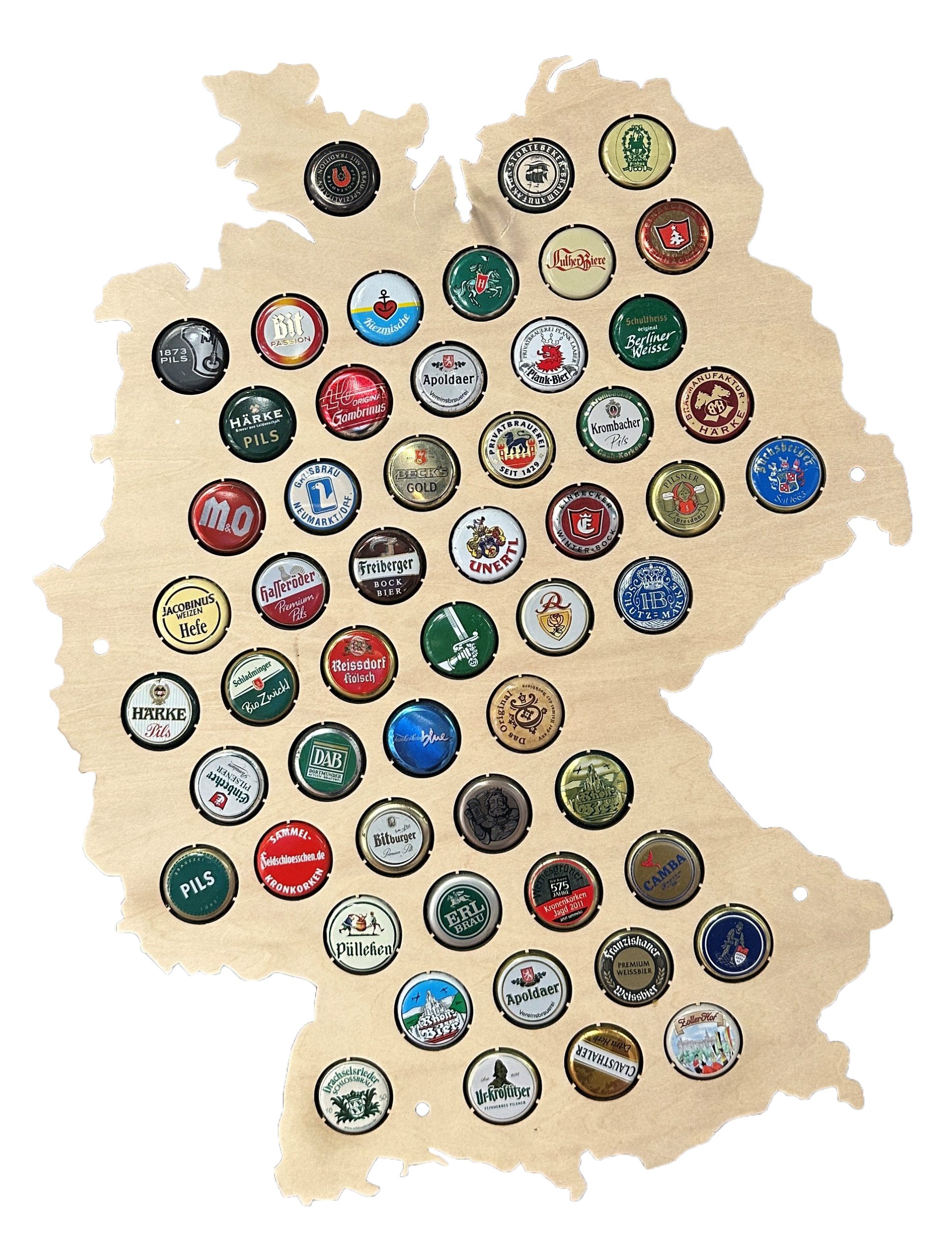 Beer / Bottle Cap Map of Germany