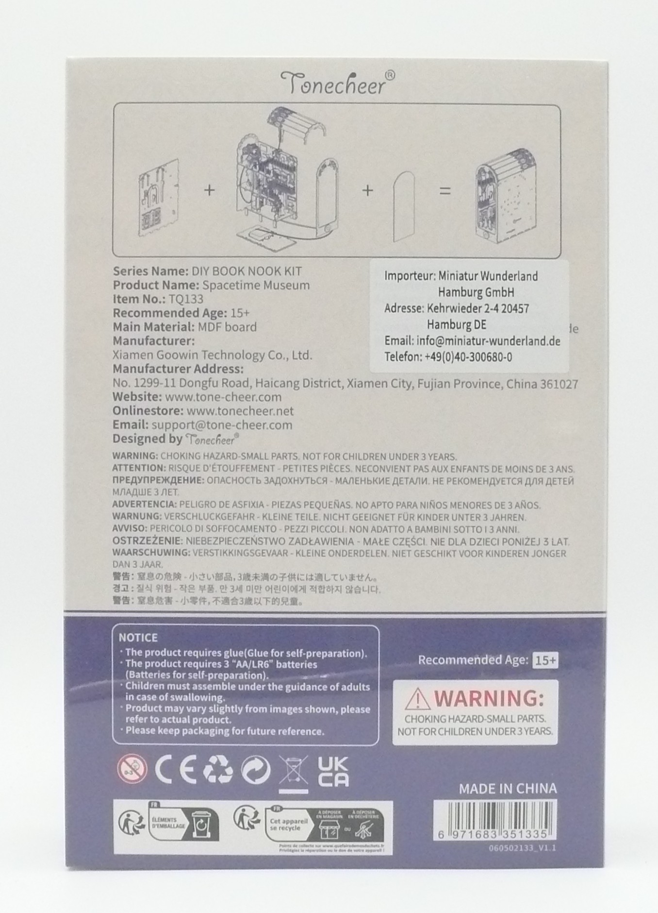 Holzbausatz / Book Nook -  Spacetime Museum - TQ133 von Tonecheer