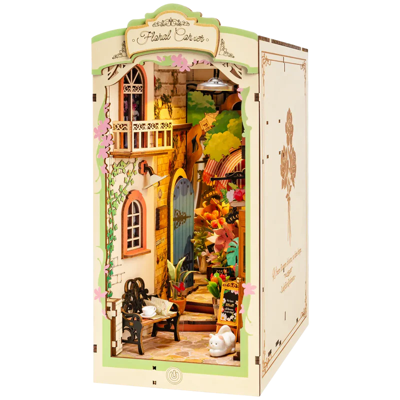 Holzbaussatz / Book Nook - Floral Corner - TGB09