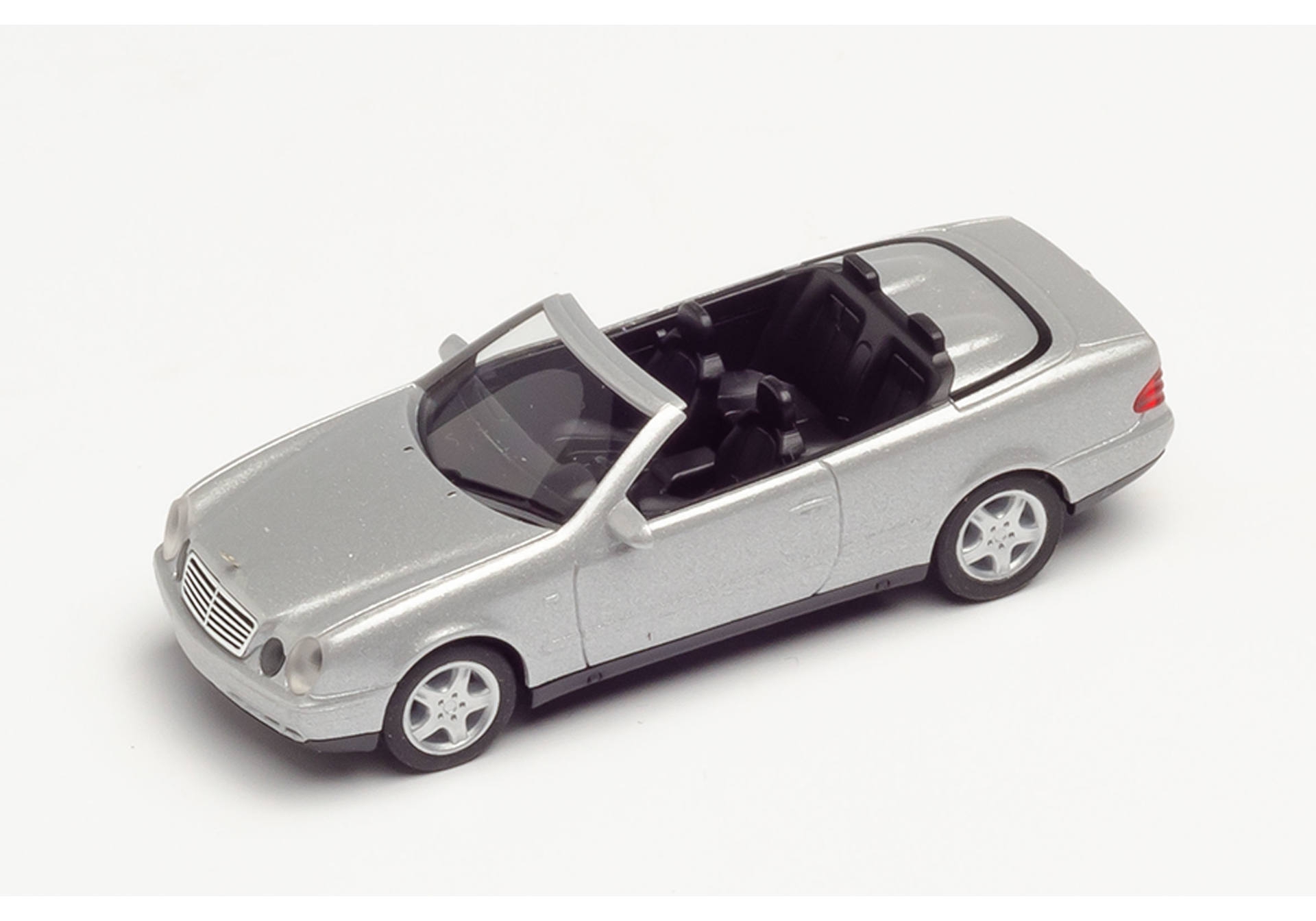 Herpa 032582-002 MB CLK Cabrio, silber Modellfahrzeug H0 1:87