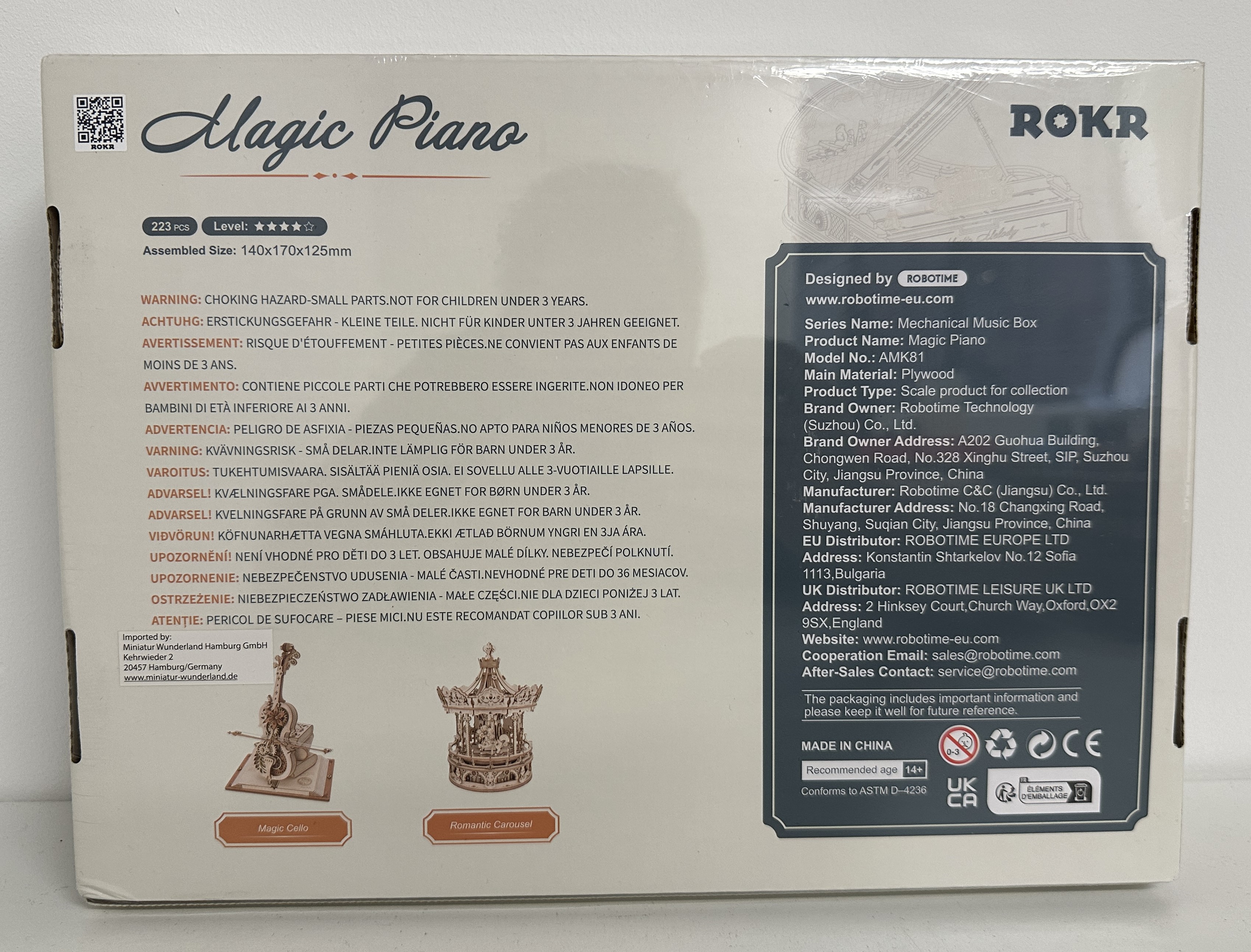 Wooden Model Kit – Magic Piano – AMK81 by Robotime