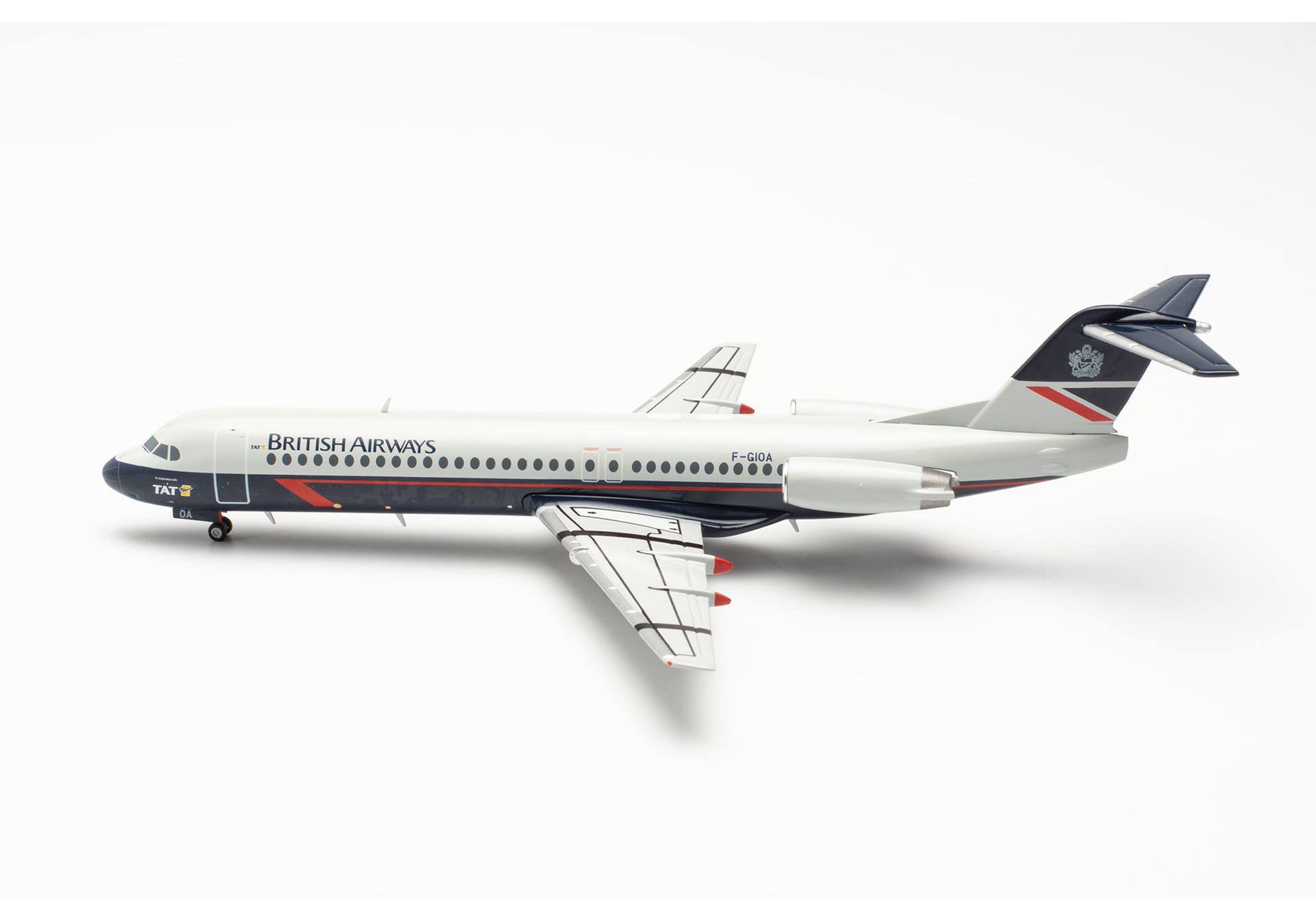 Herpa 572262 British Airways (TAT) Fokker 100 – F-GIOA 1:200